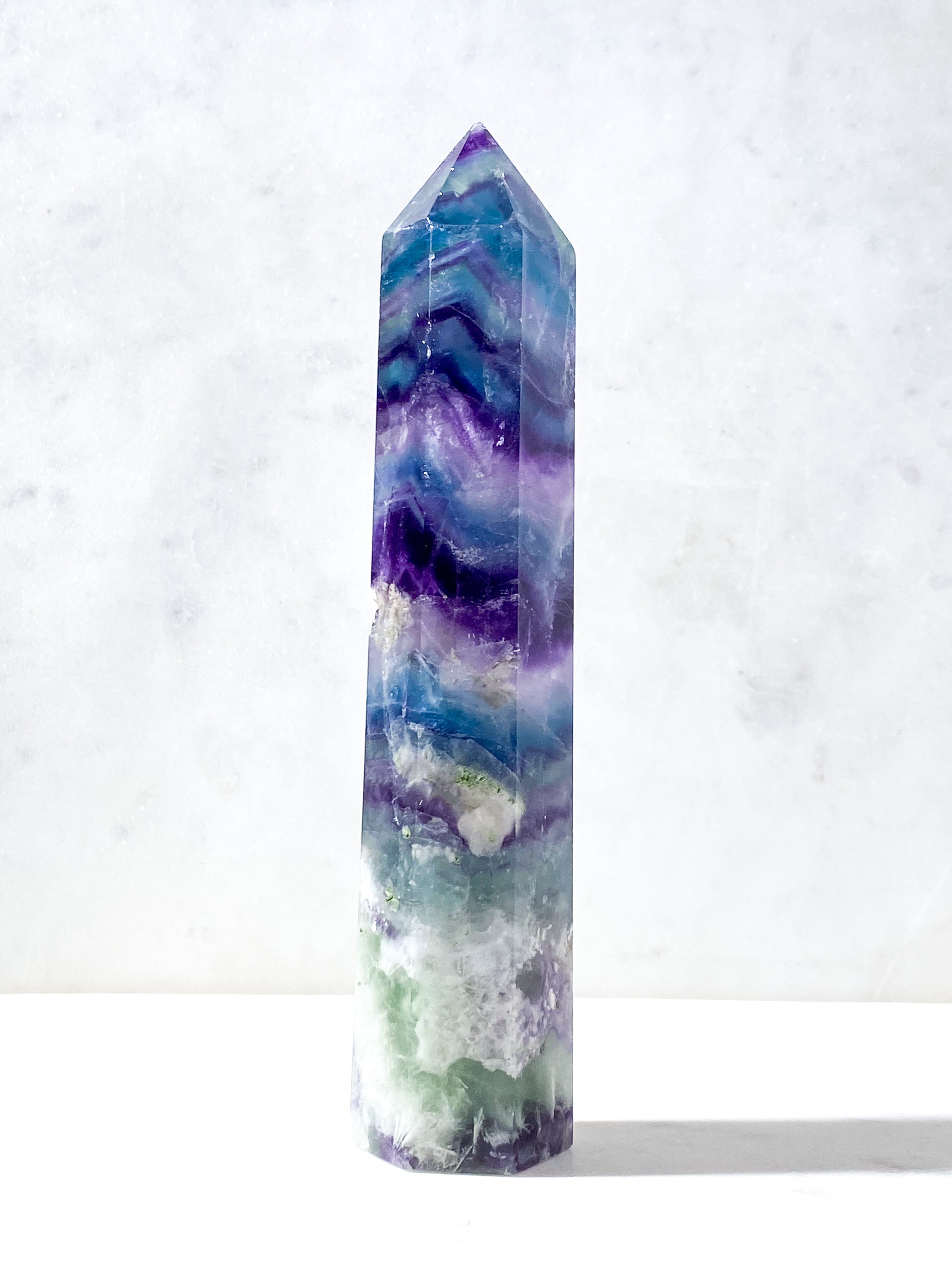 Kæmpe Regnbue Fluorit Tårn (Nr. 20)