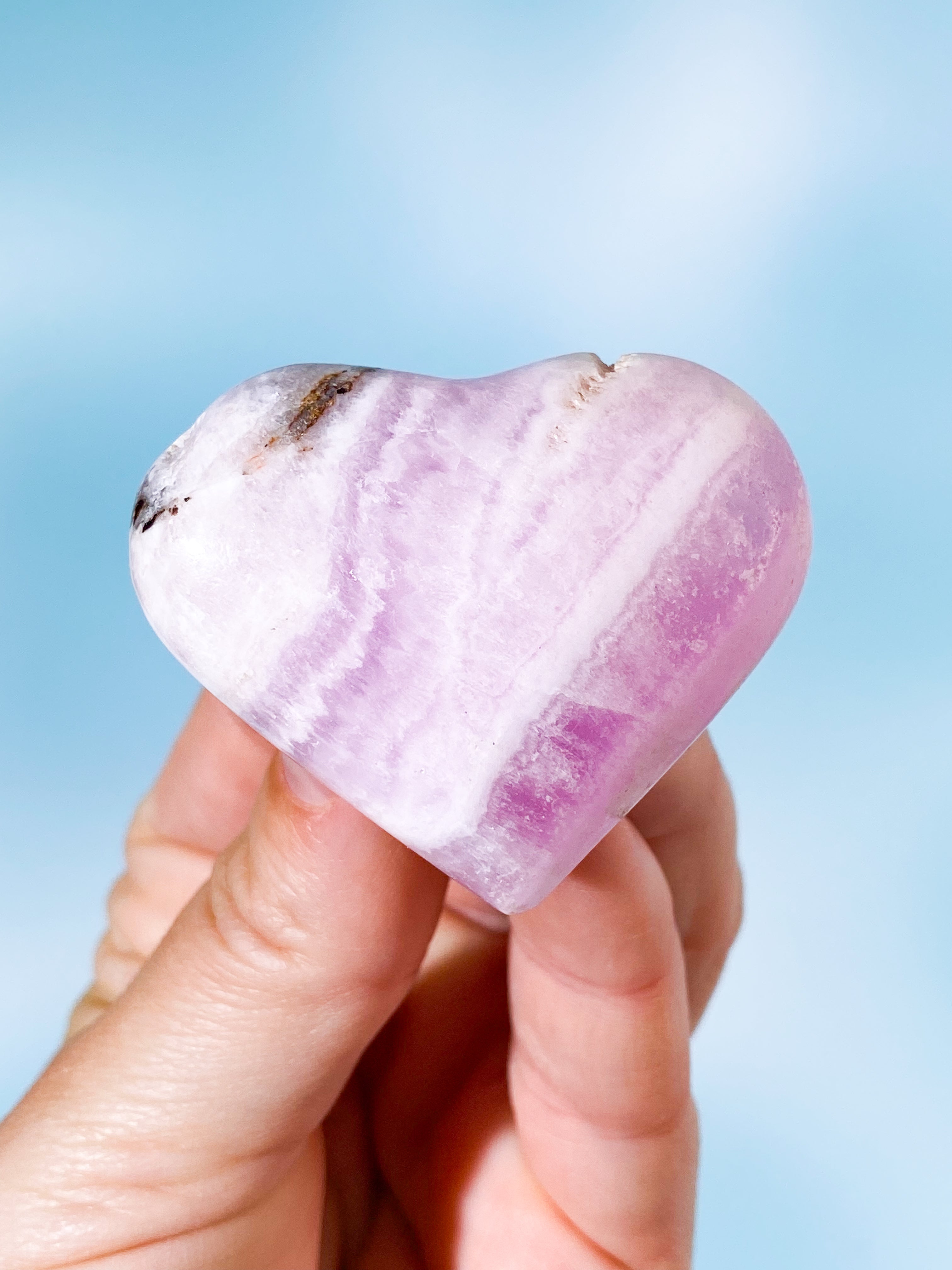 Pink Aragonit Hjerte (Nr. 24)