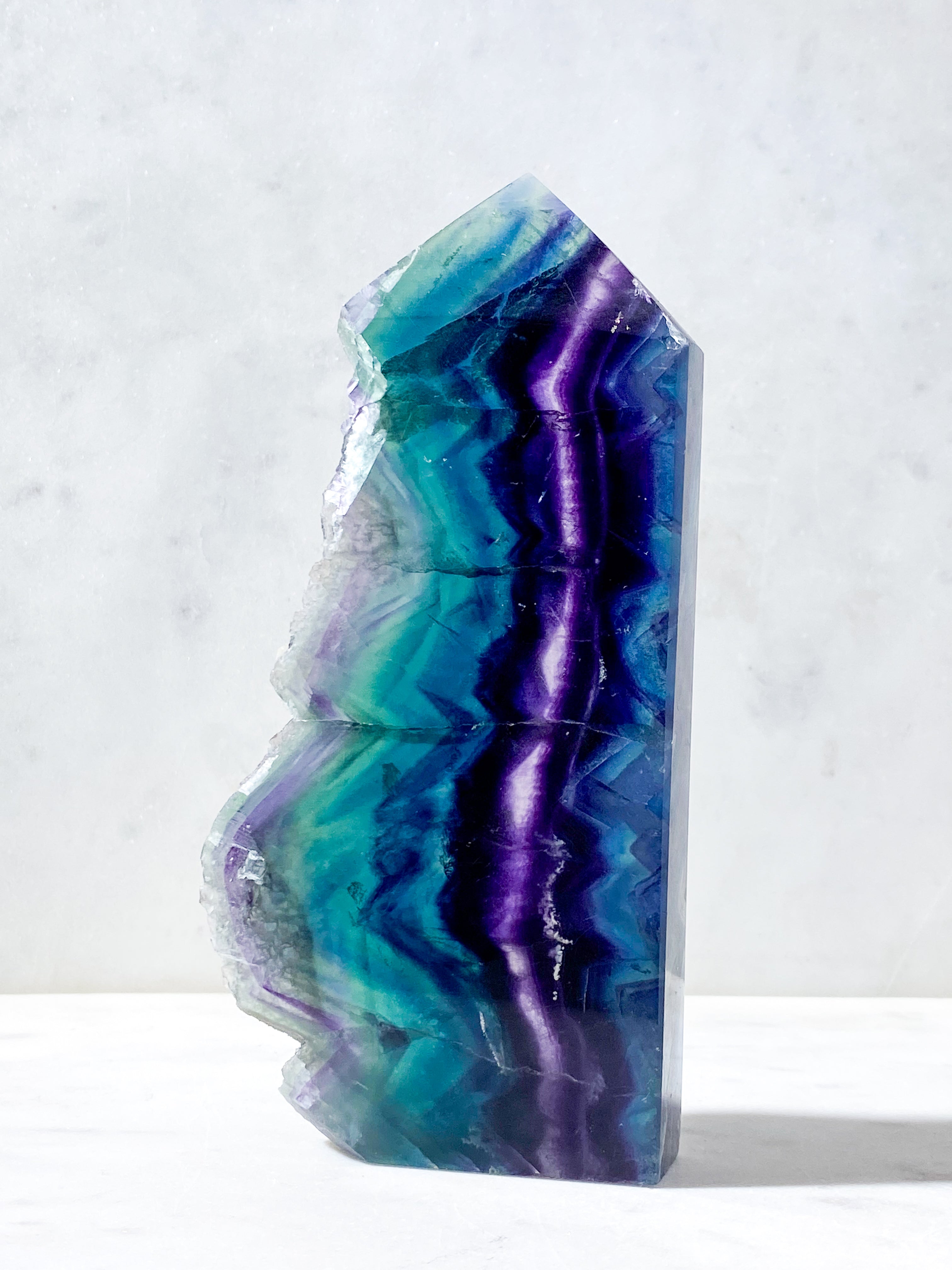 Regnbue Fluorit Rå Tårn (Nr. 3)