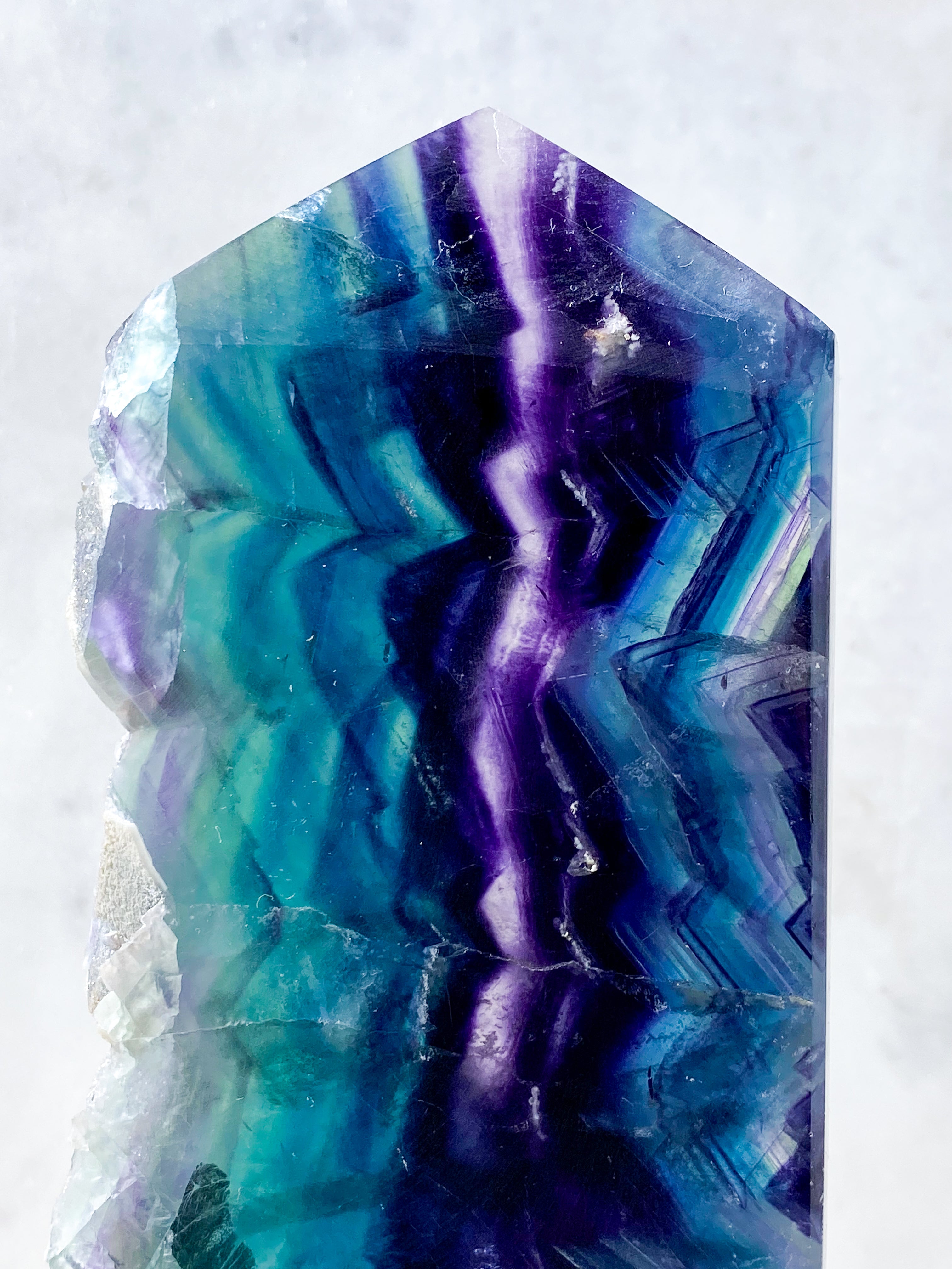 Regnbue Fluorit Rå Tårn (Nr. 4)