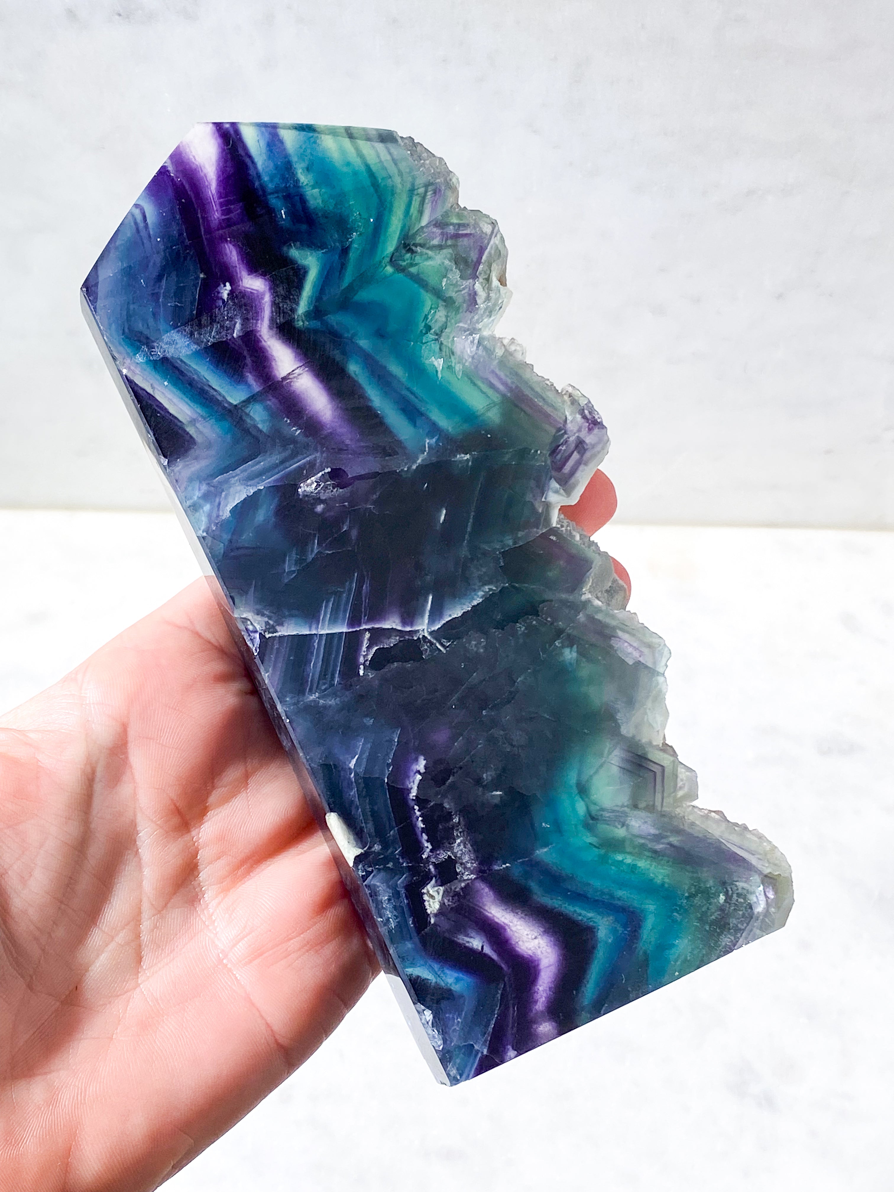 Regnbue Fluorit Rå Tårn (Nr. 4)