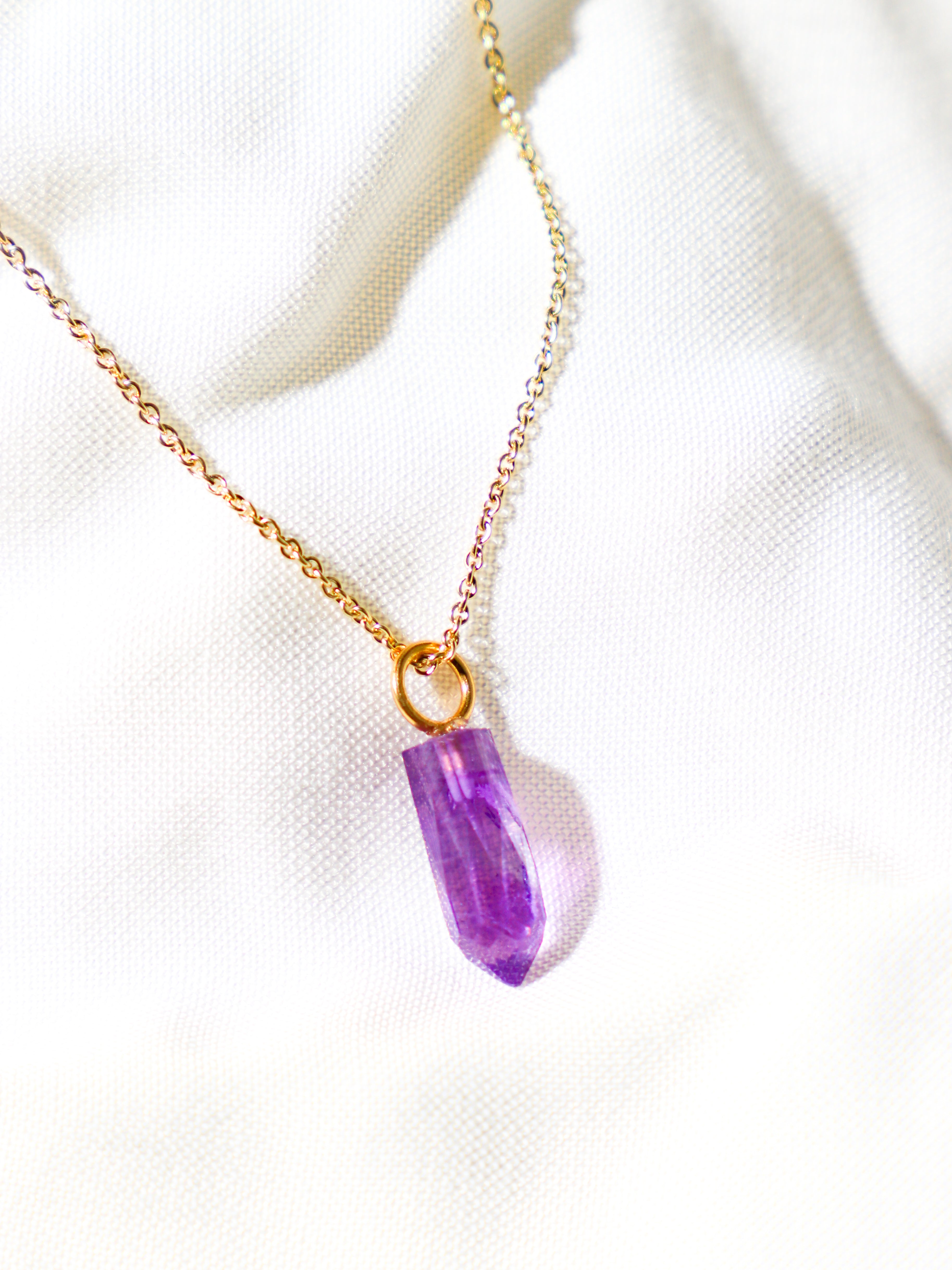 Ametyst Spids Halskæde