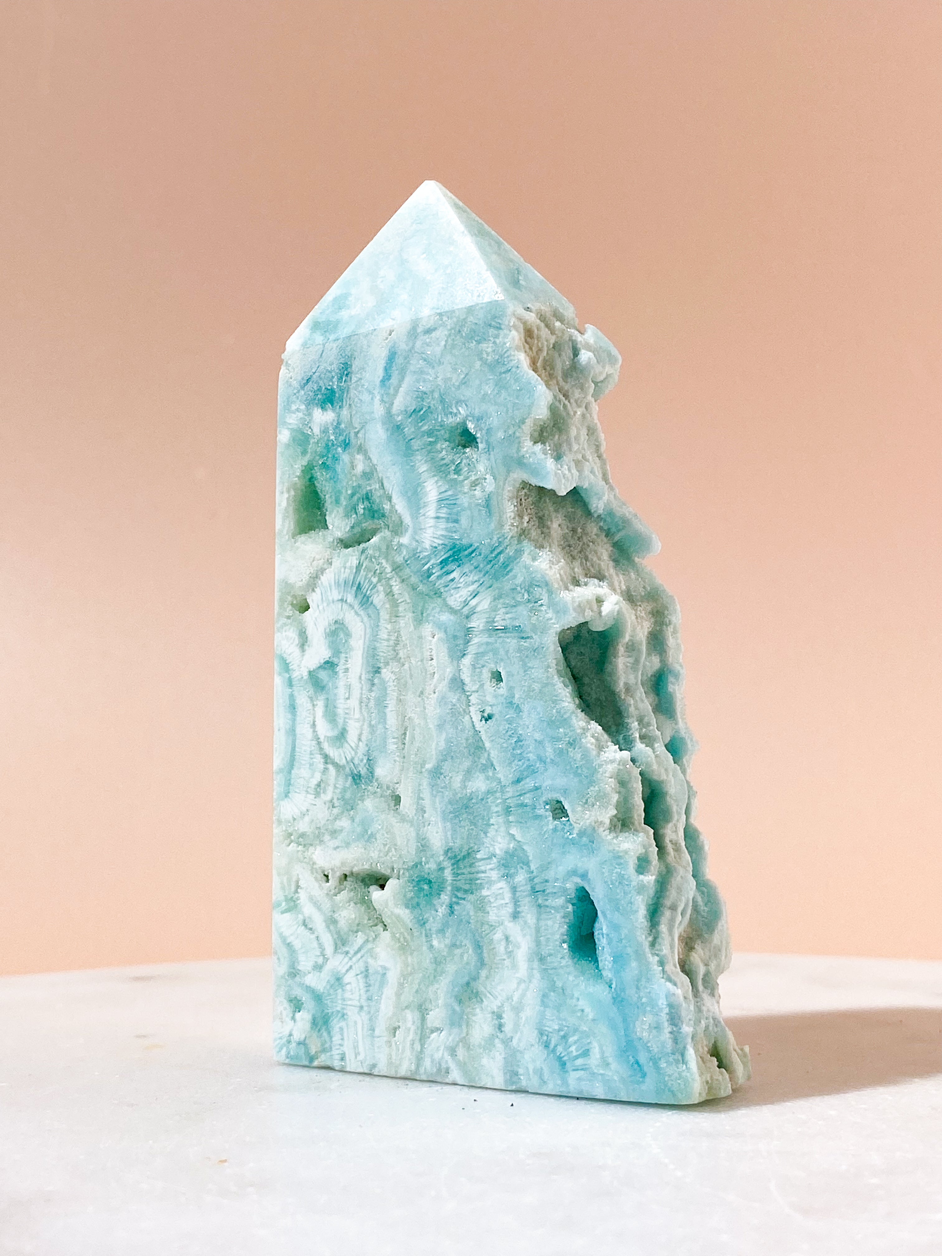 Blå Hemimorphite Tårn (Nr. 3)