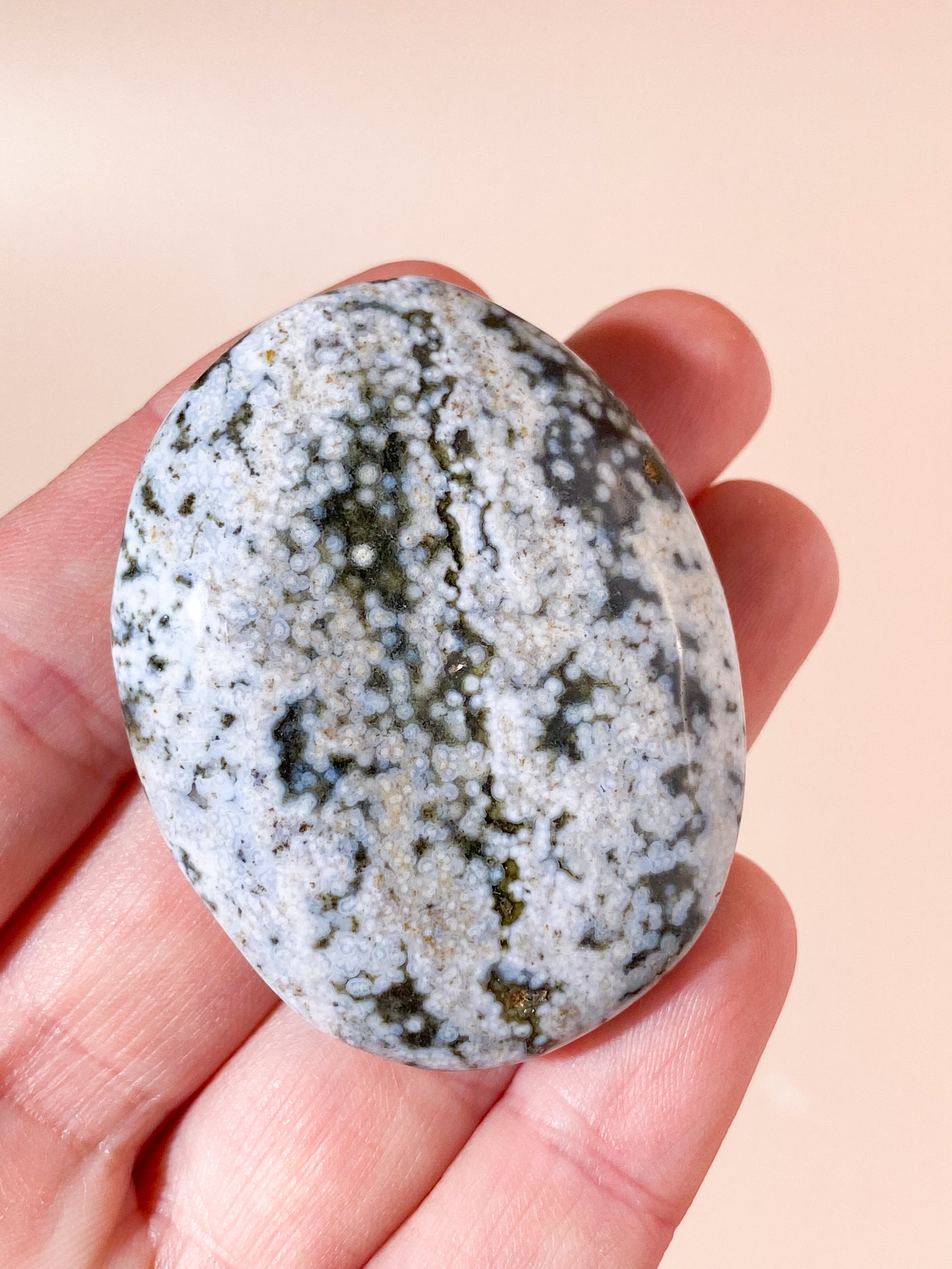Orbicular Ocean Jaspis Palmstone (Nr. 3)