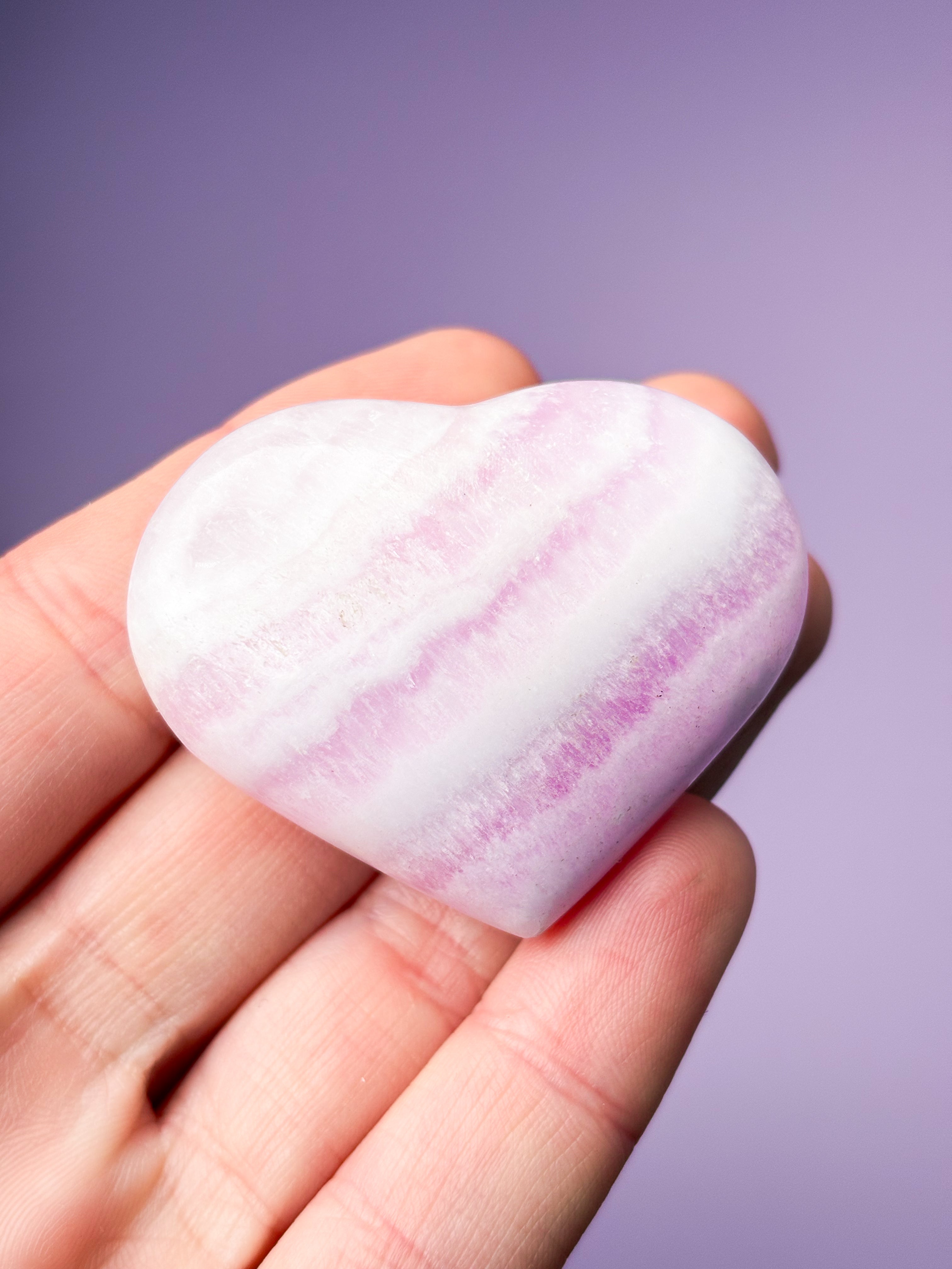 Pink Aragonit Hjerte (Nr. 1)