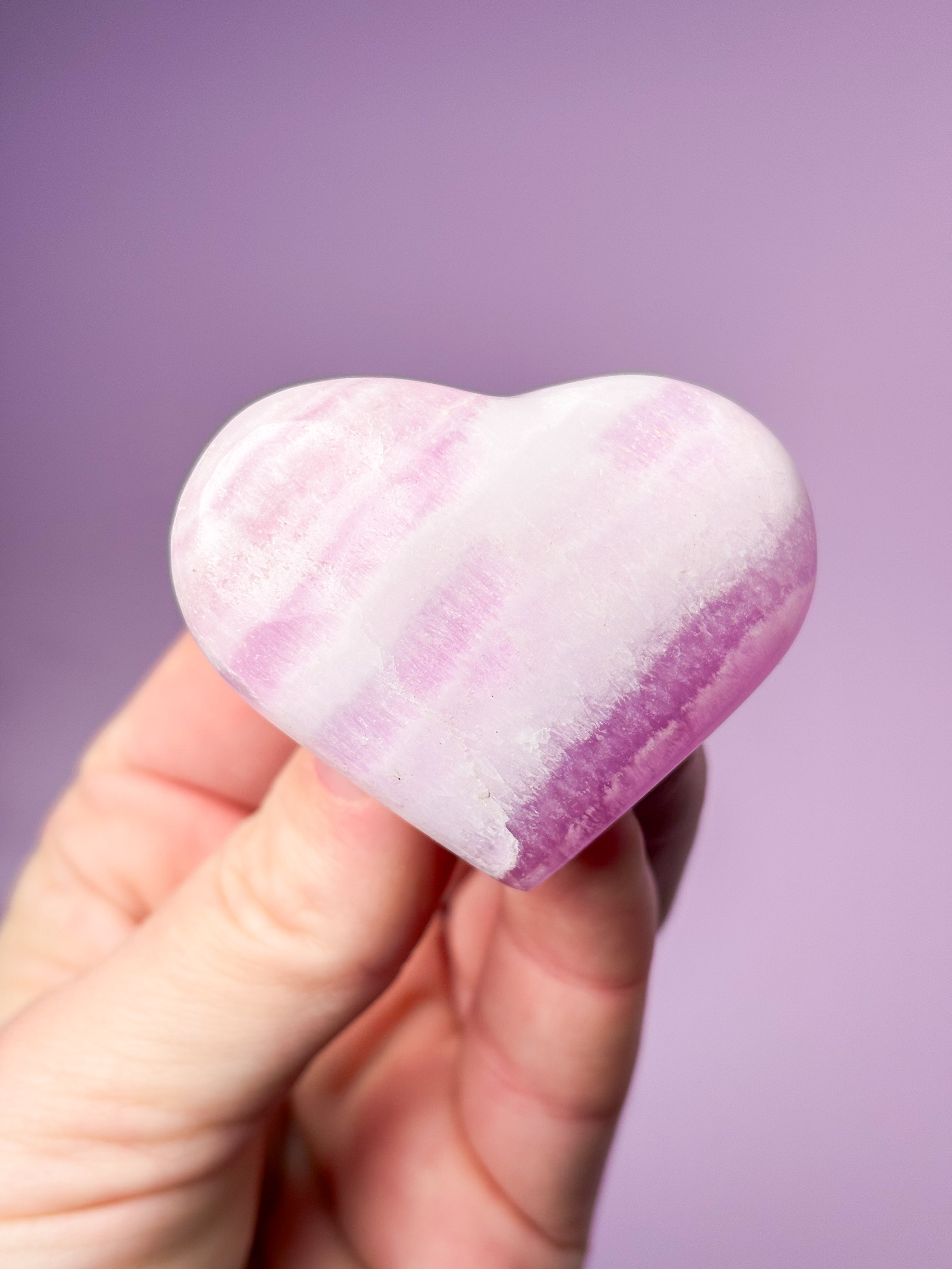 Pink Aragonit Hjerte (Nr. 2)