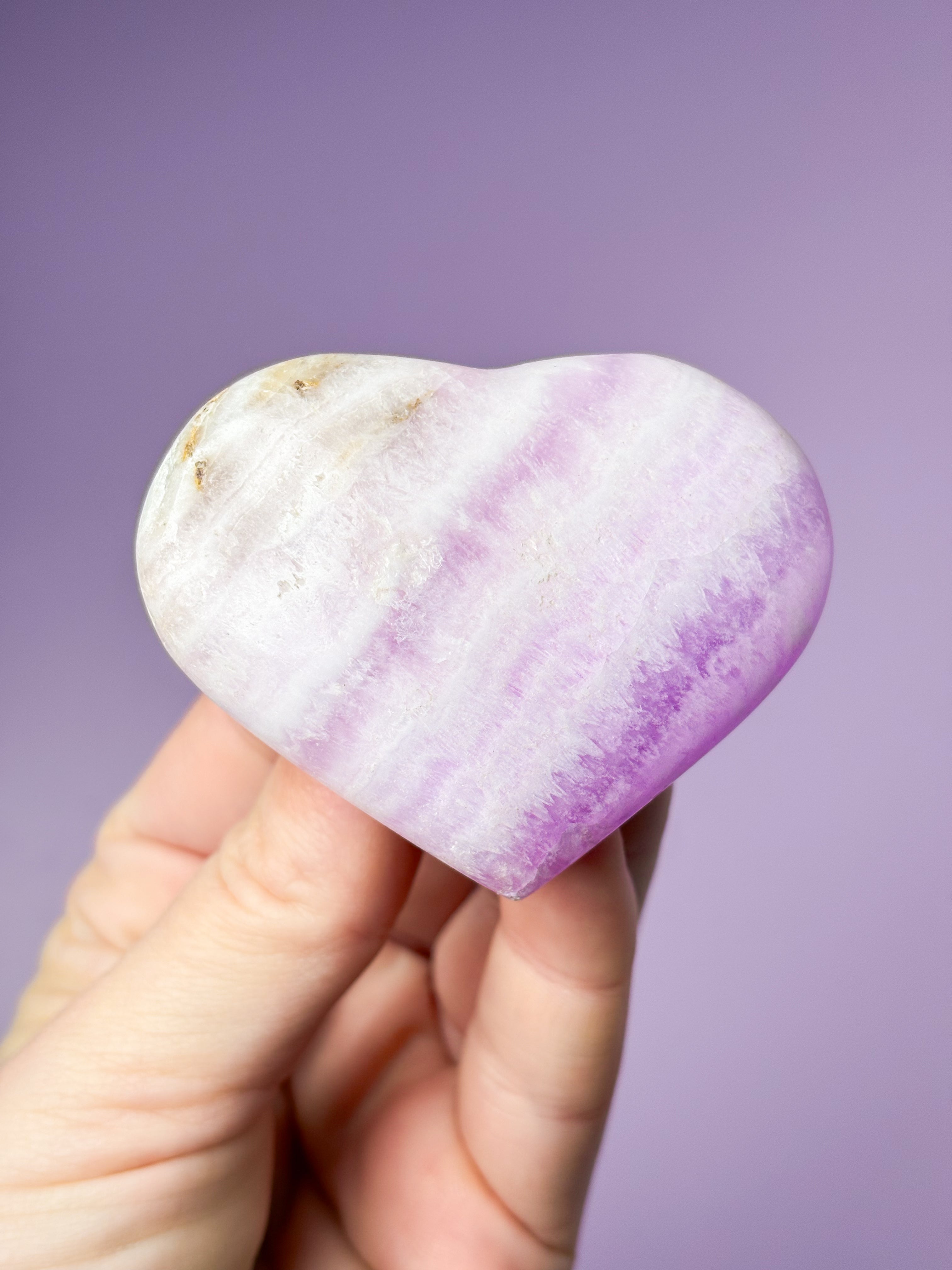 Pink Aragonit Hjerte (Nr. 5)