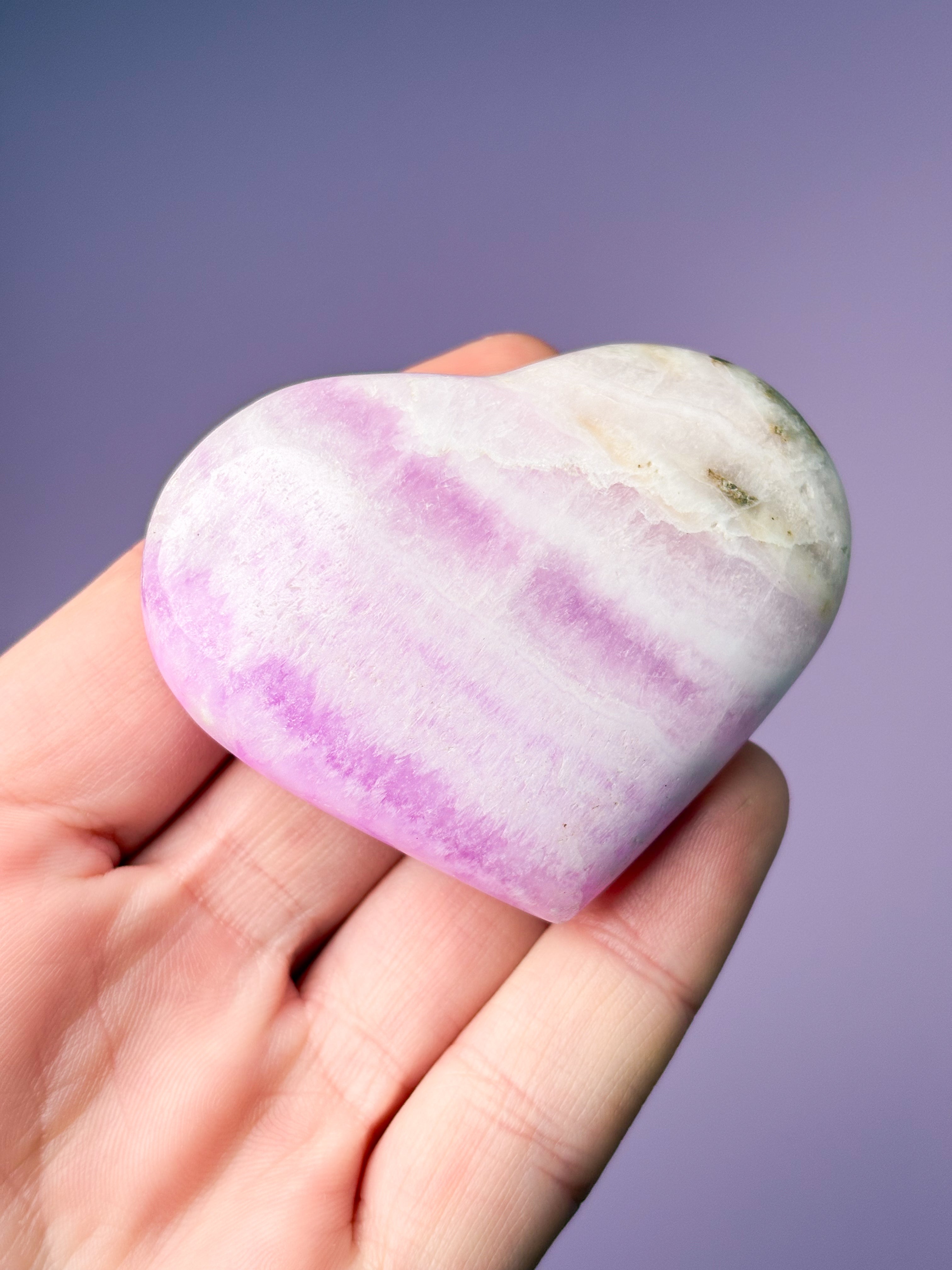 Pink Aragonit Hjerte (Nr. 5)