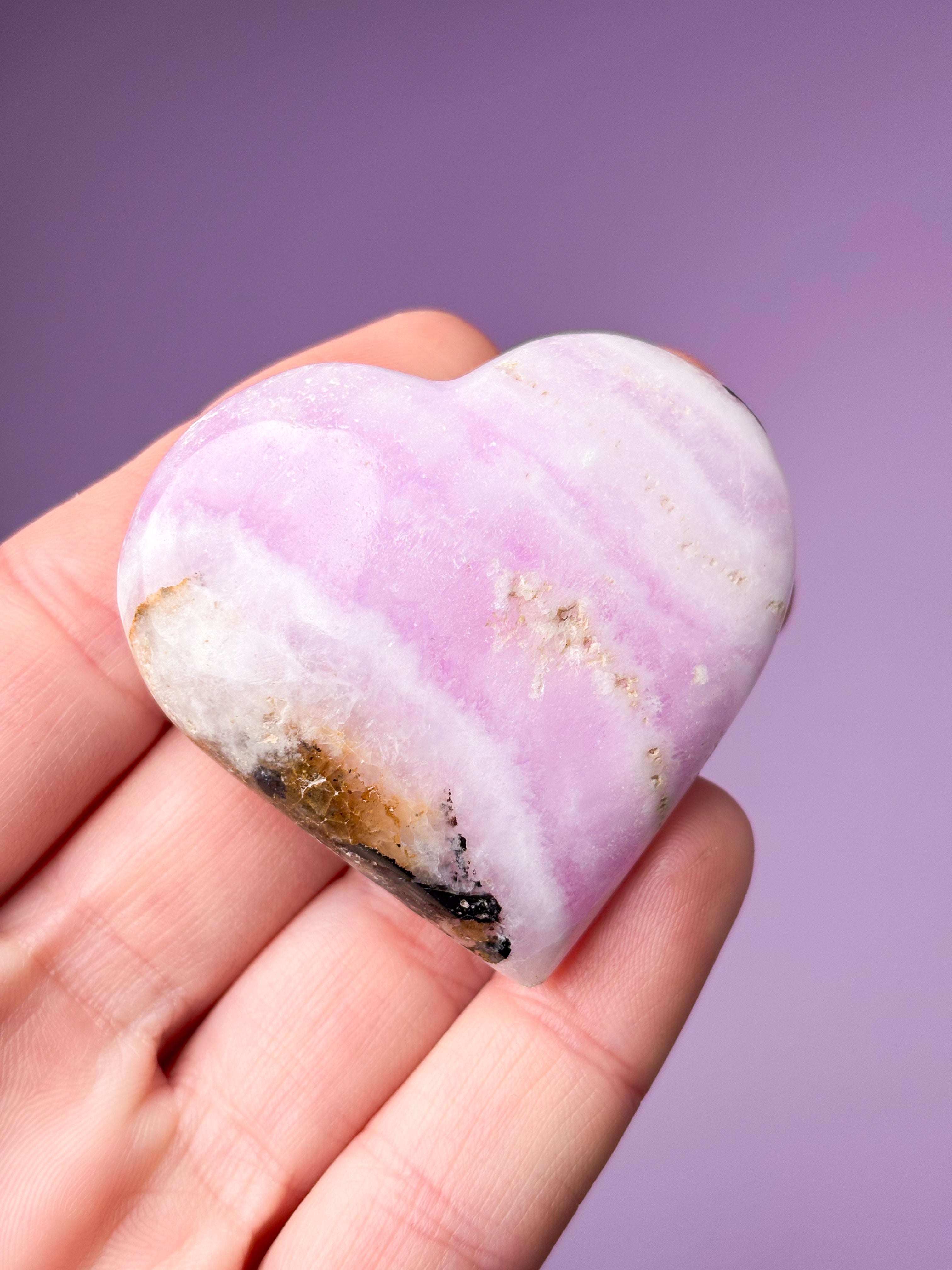 Pink Aragonit Hjerte (Nr. 6)