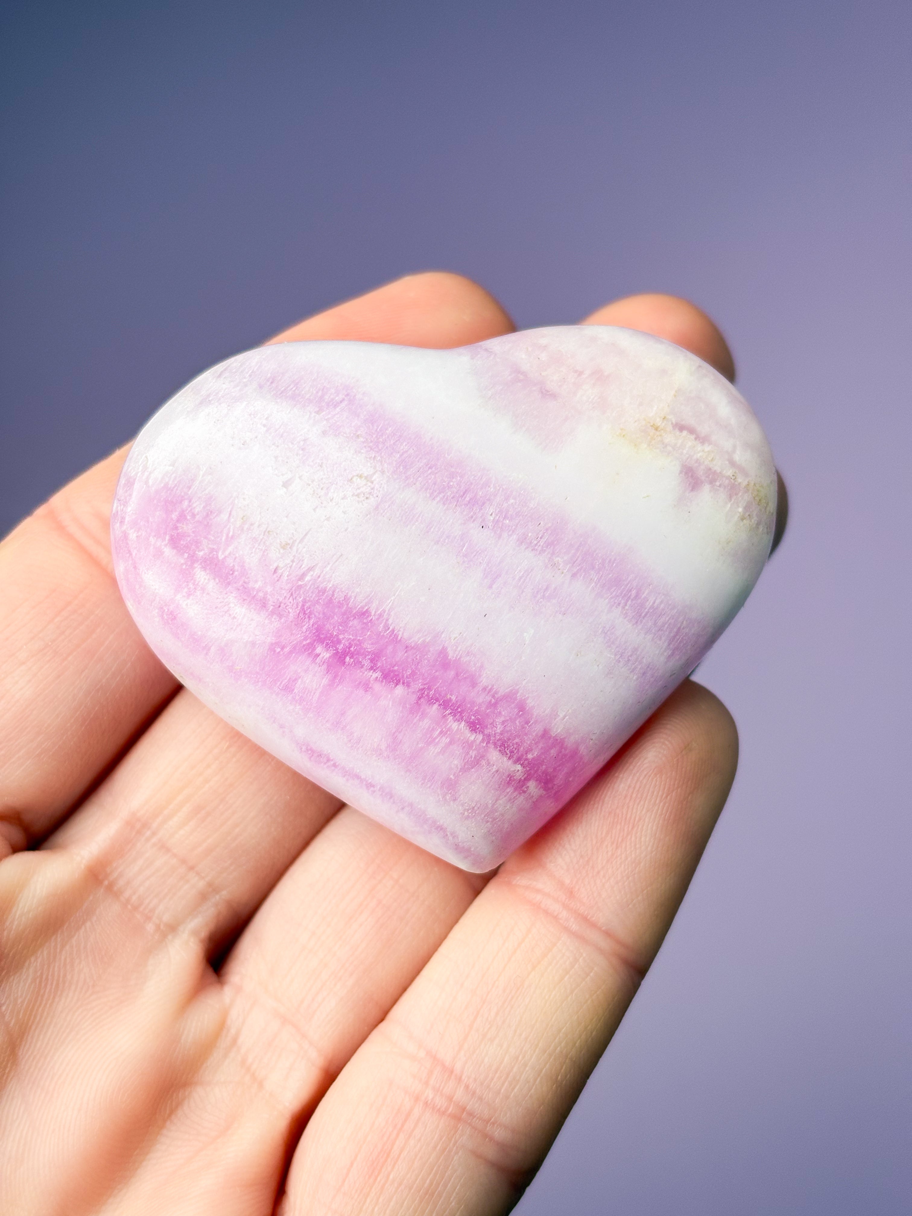 Pink Aragonit Hjerte (Nr. 8)