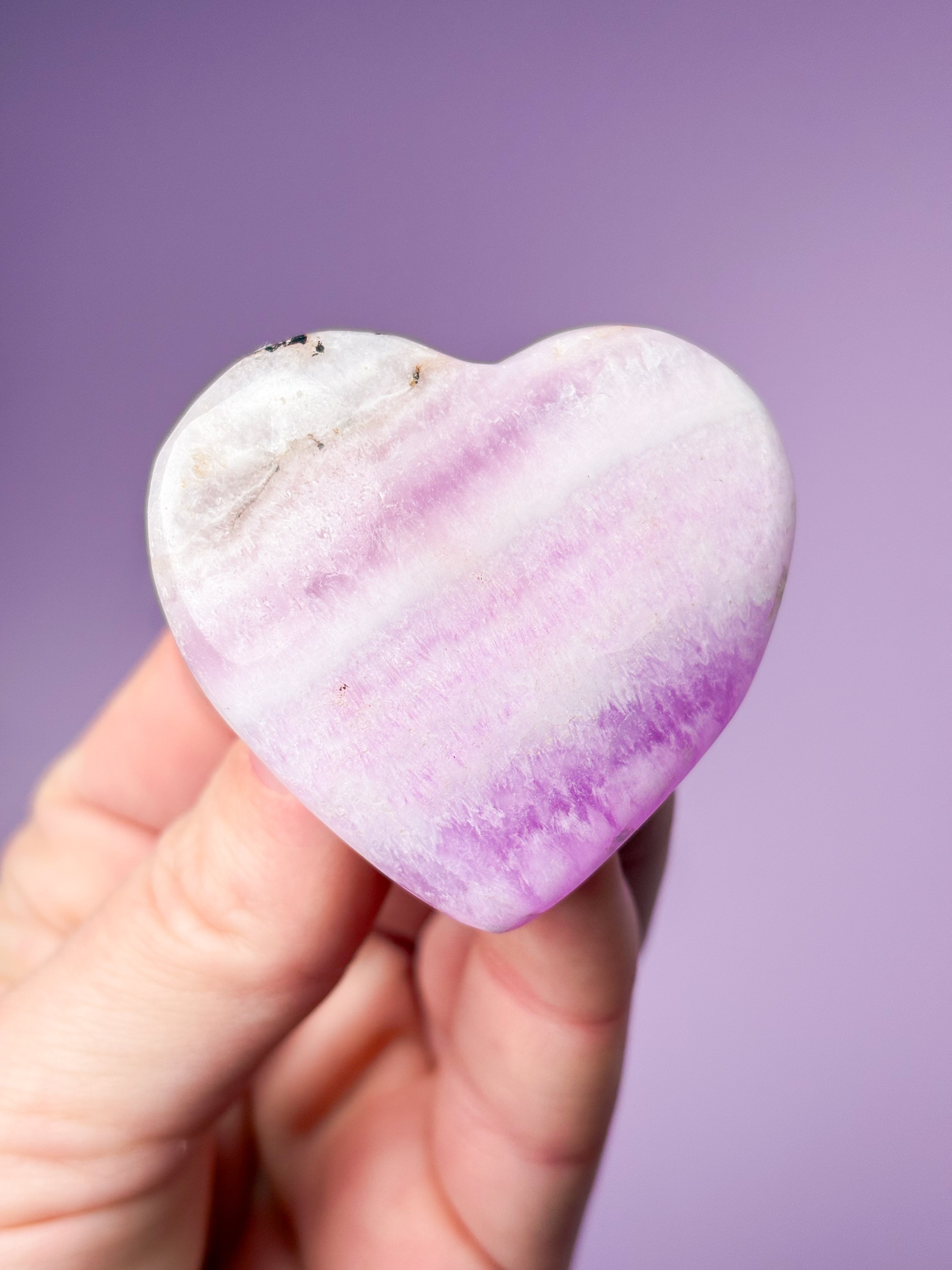 Pink Aragonit Hjerte (Nr. 12)