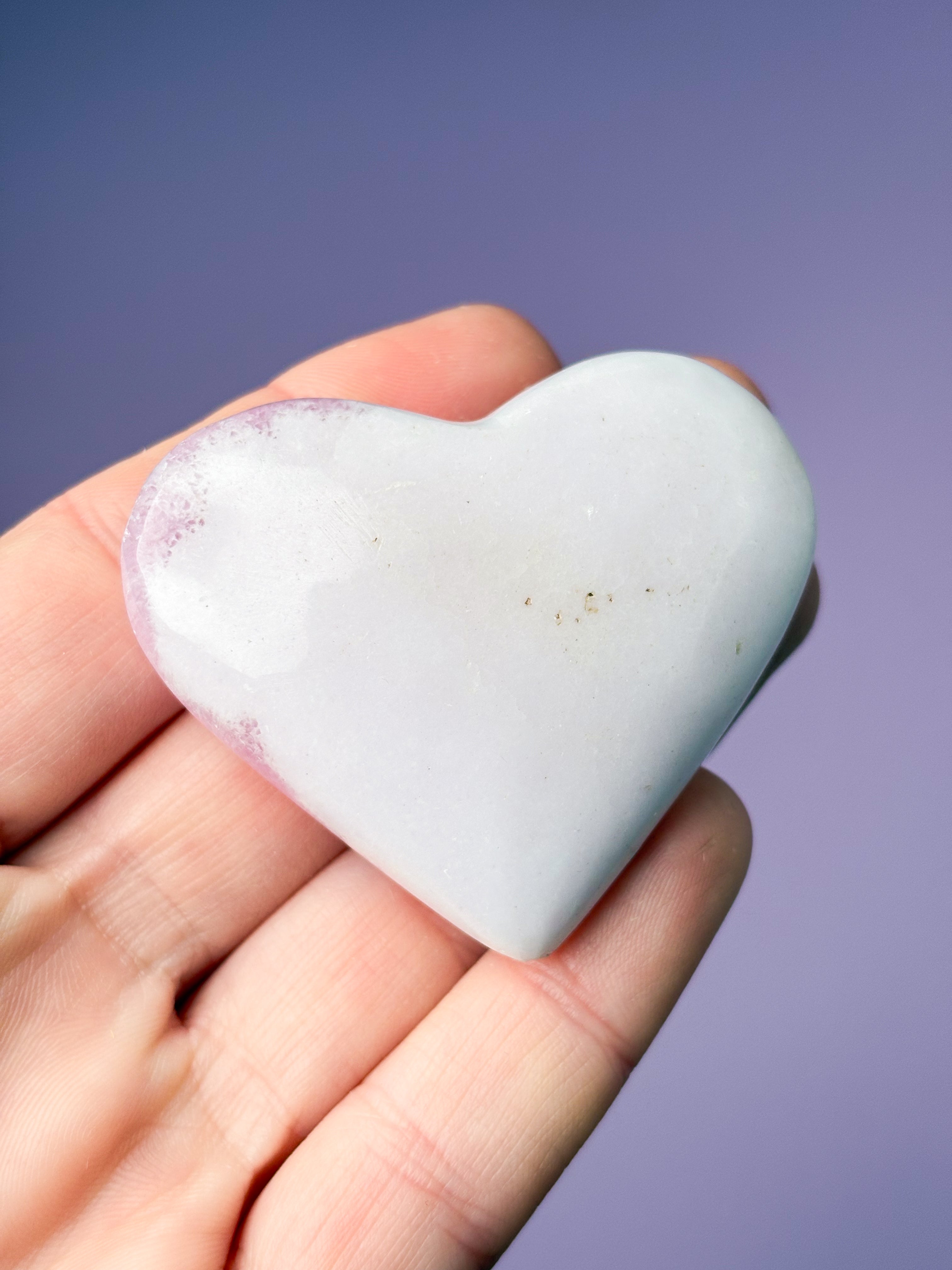 Pink Aragonit Hjerte (Nr. 16)