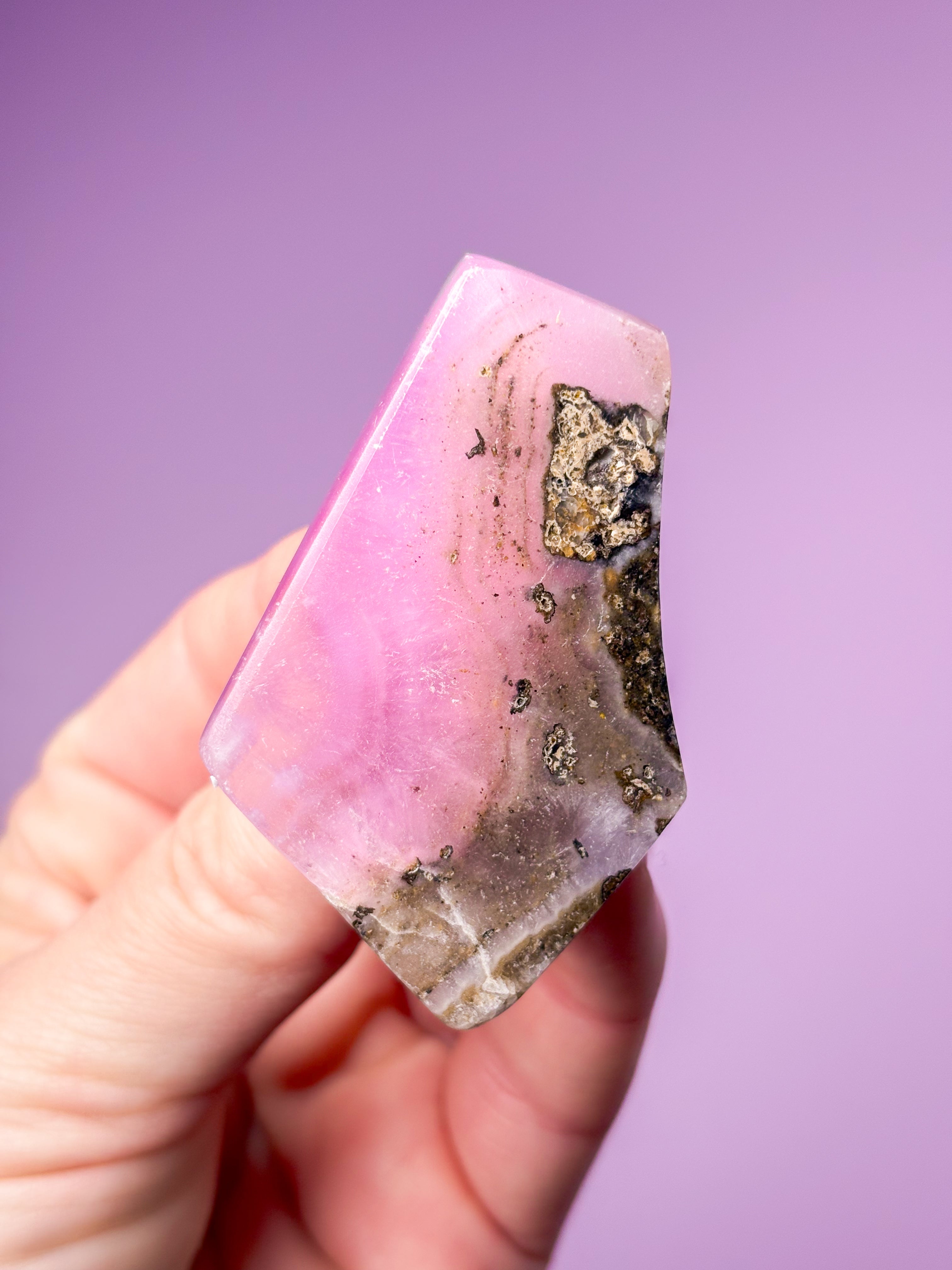 Rosa Aragonit Friform (nr 7)