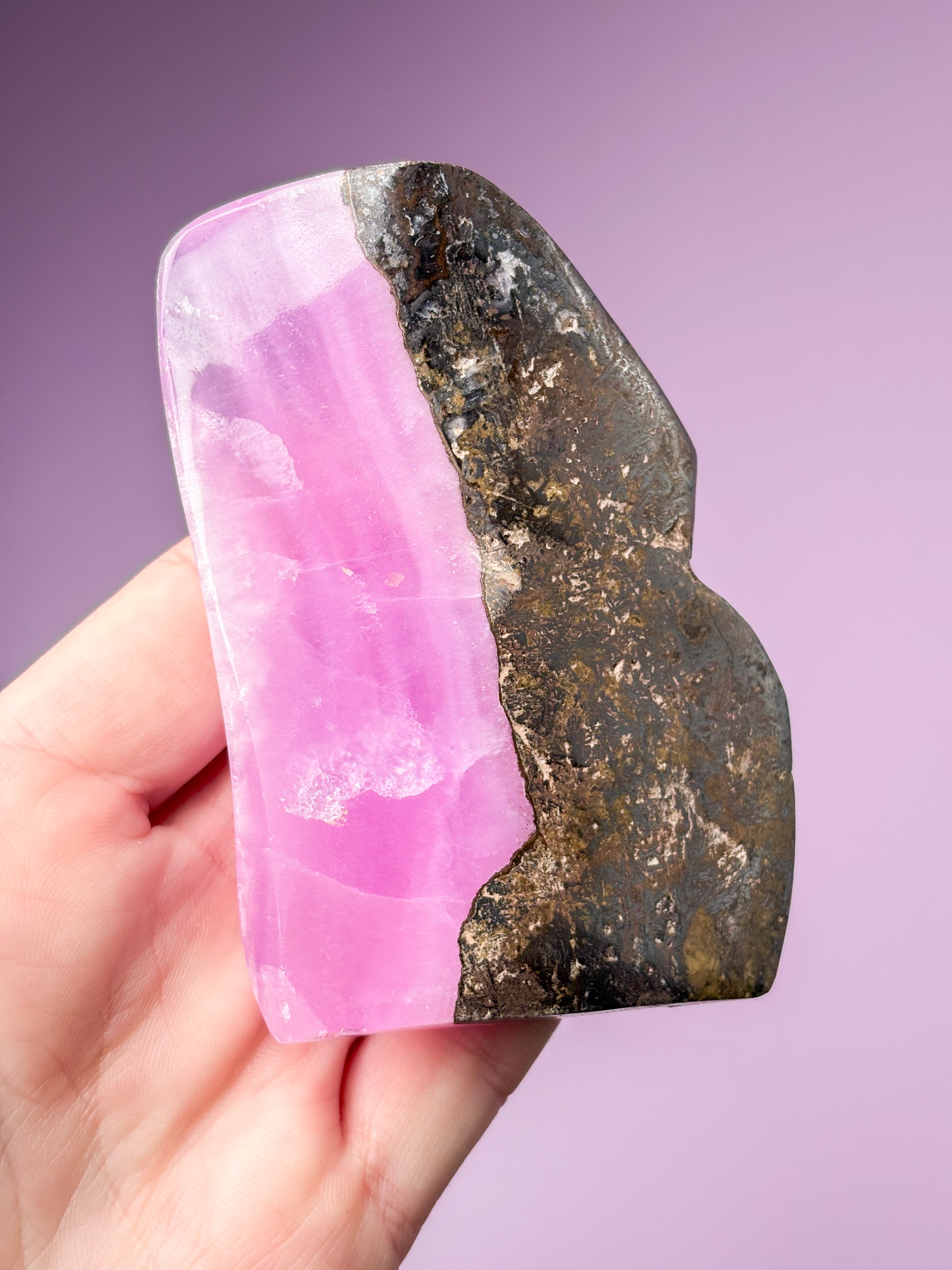 Rosa Aragonit Friform (nr 13)