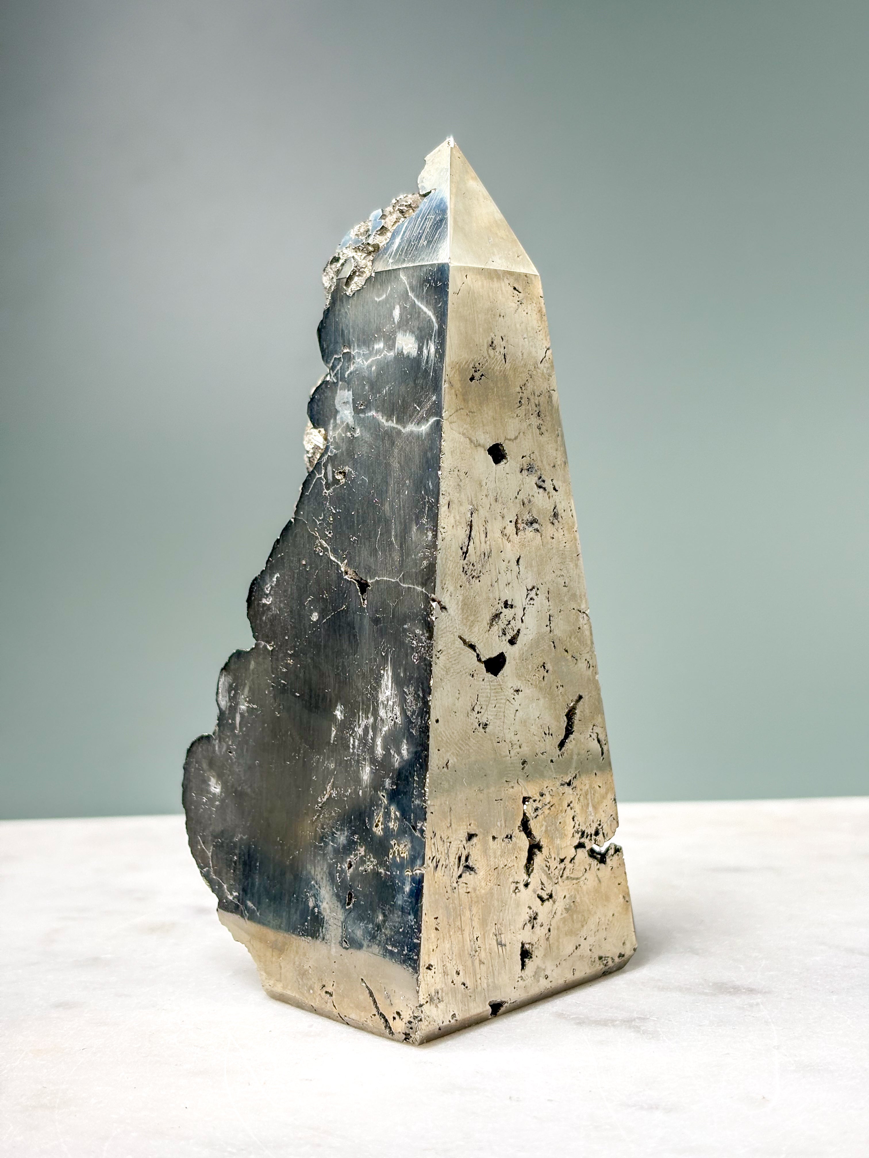 Druzy Pyrit Tårn (Nr. 2) Eksklusiv Kvalitet