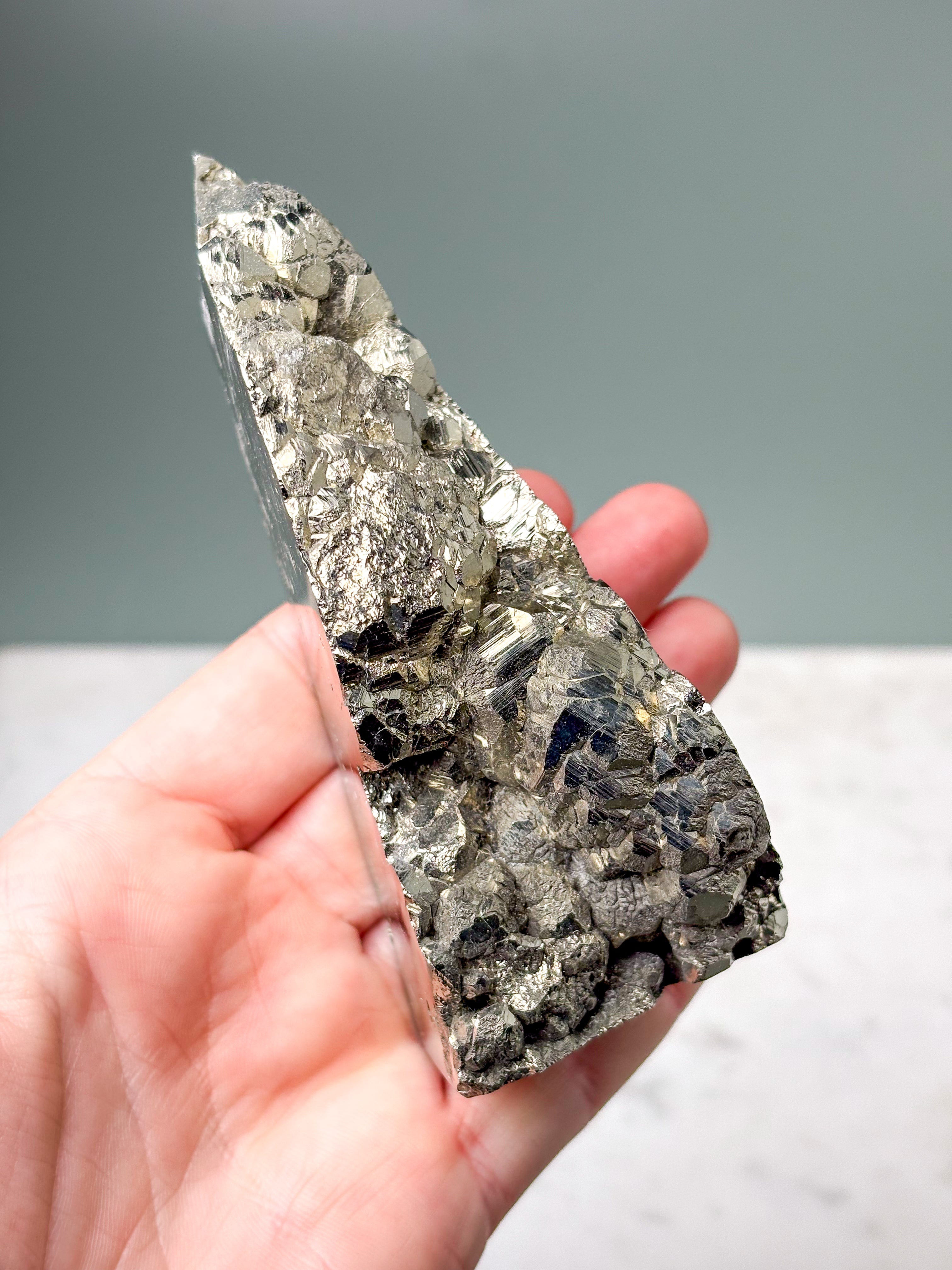 Druzy Pyrit Tårn (Nr. 2) Eksklusiv Kvalitet