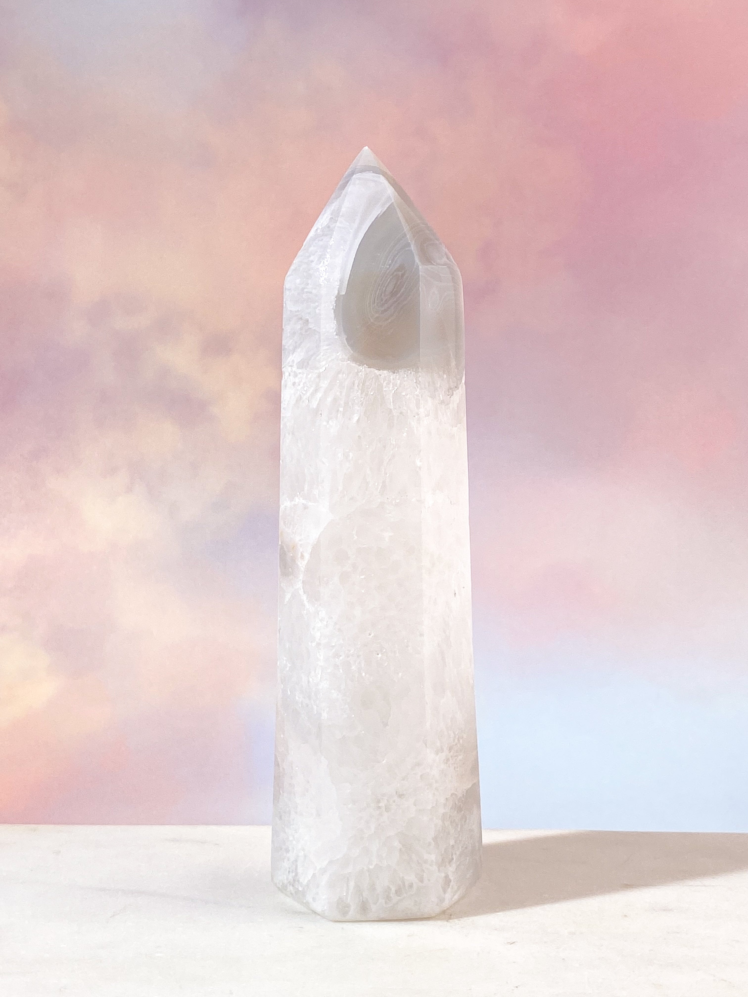 Druzy Agat Tårn (Nr. 1)