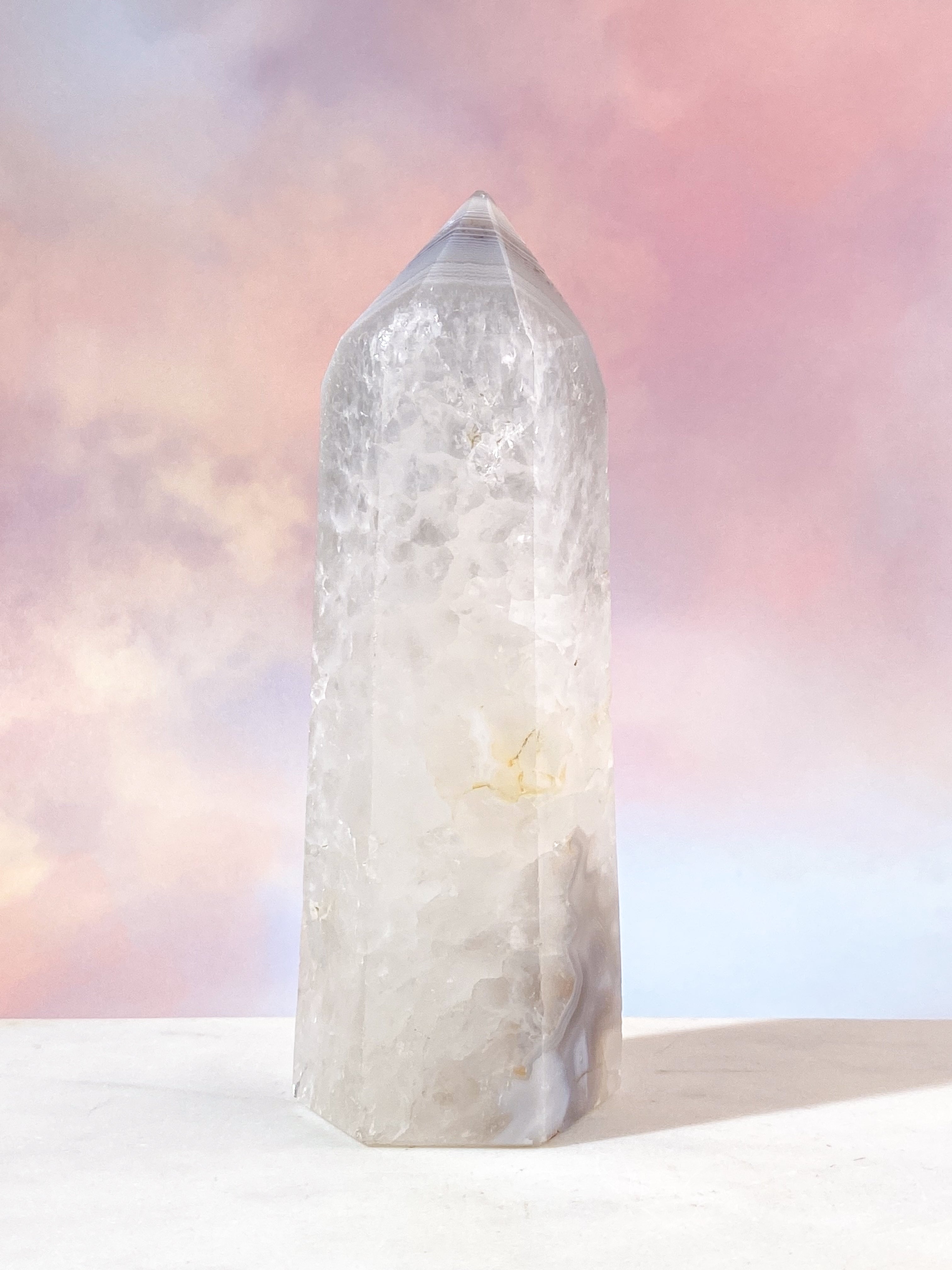 Druzy Agat Tårn (Nr. 4)