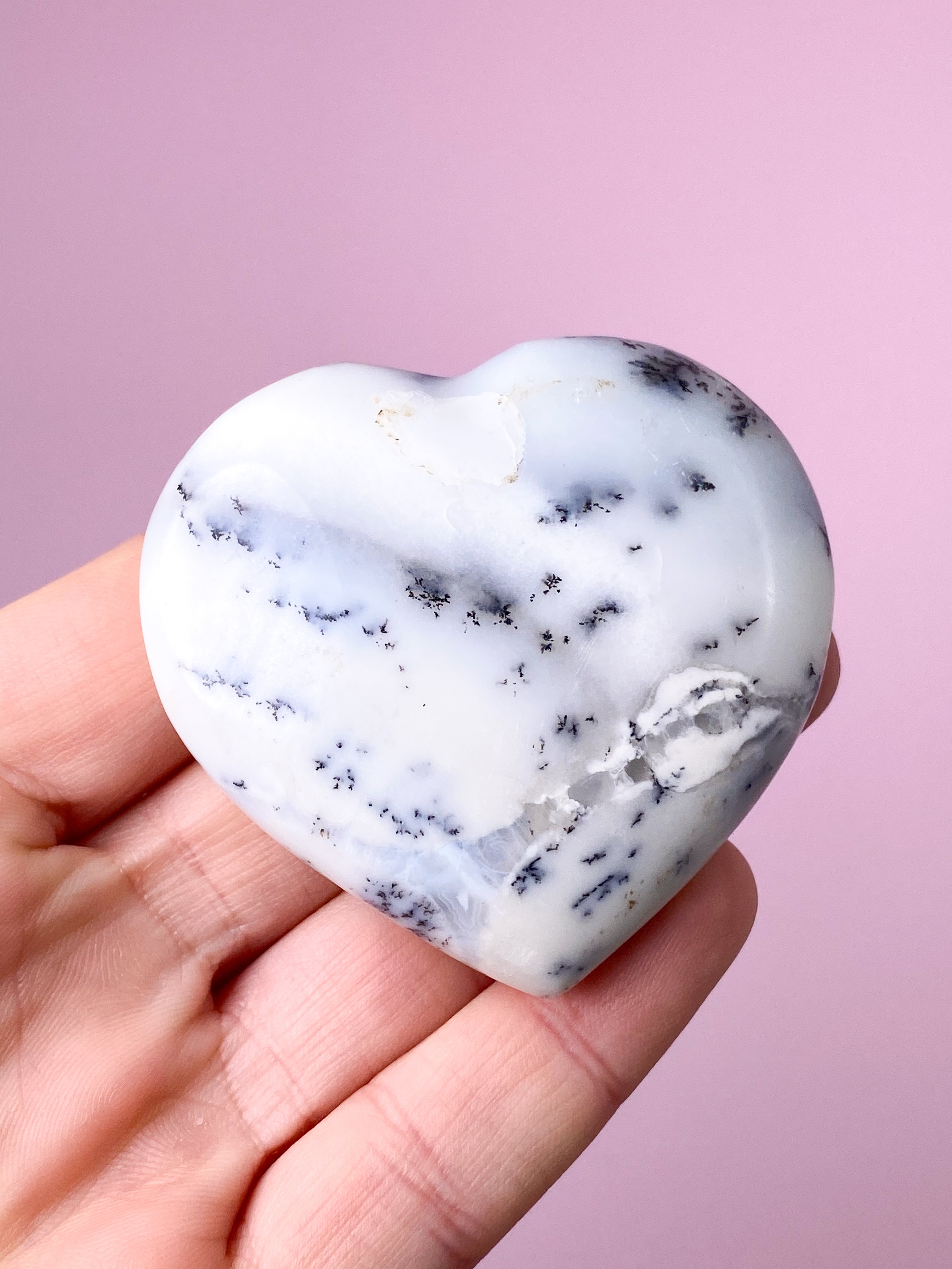 Dendrit Opal Hjerte (Nr. 1)