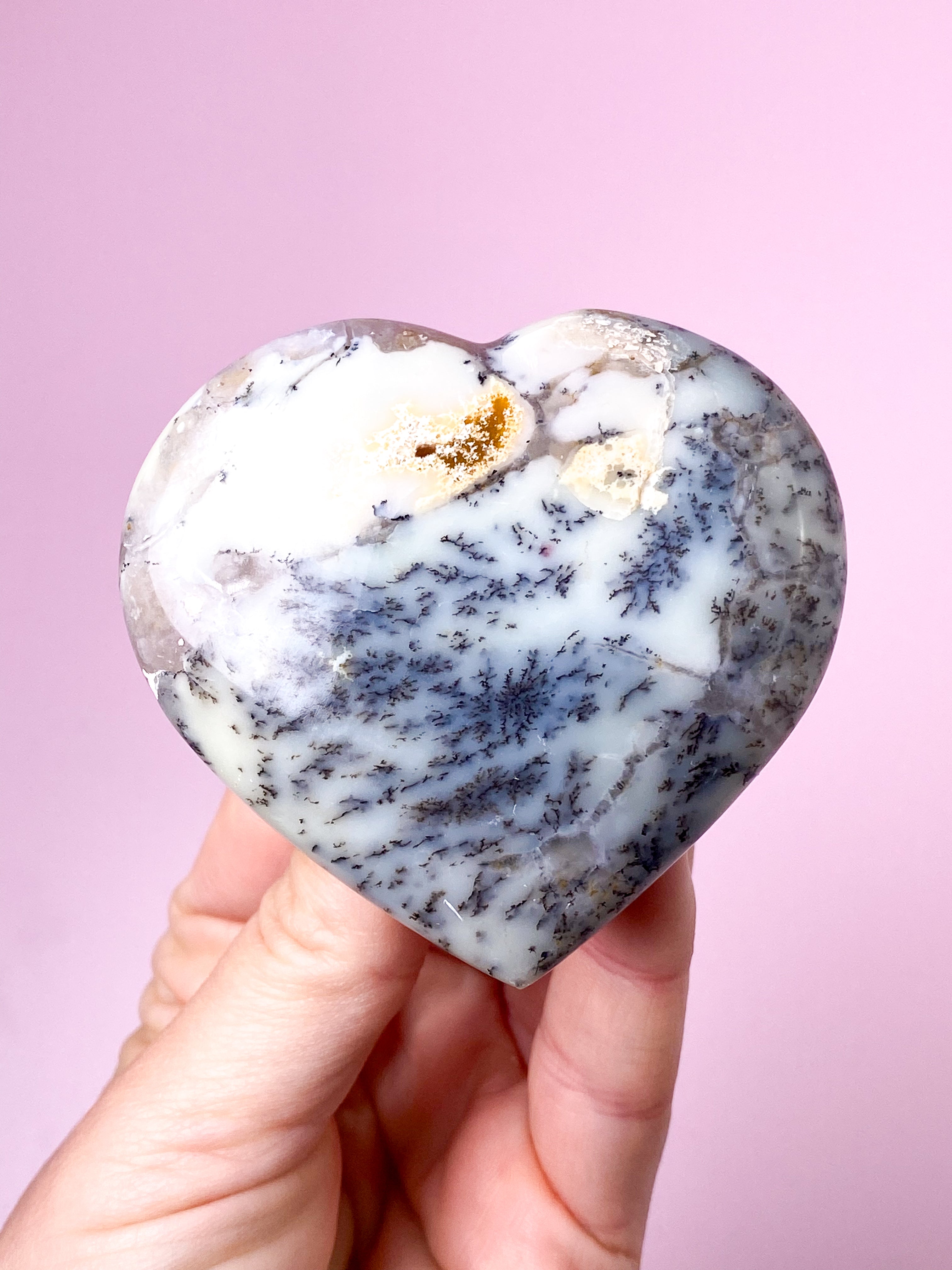 Dendrit Opal Hjerte (Nr. 3)