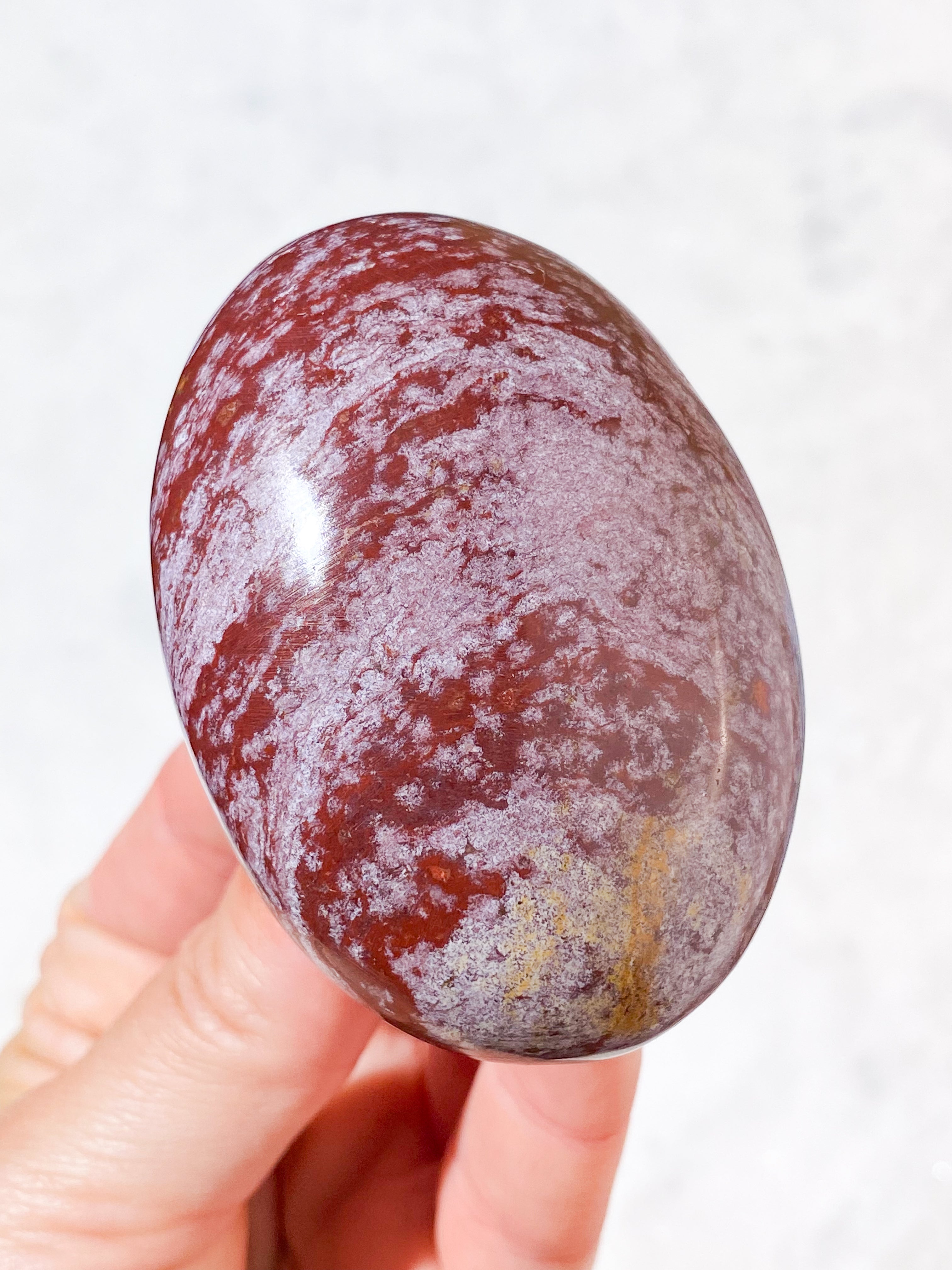 Rød Ocean Jaspis Palmstone (Nr. 1)