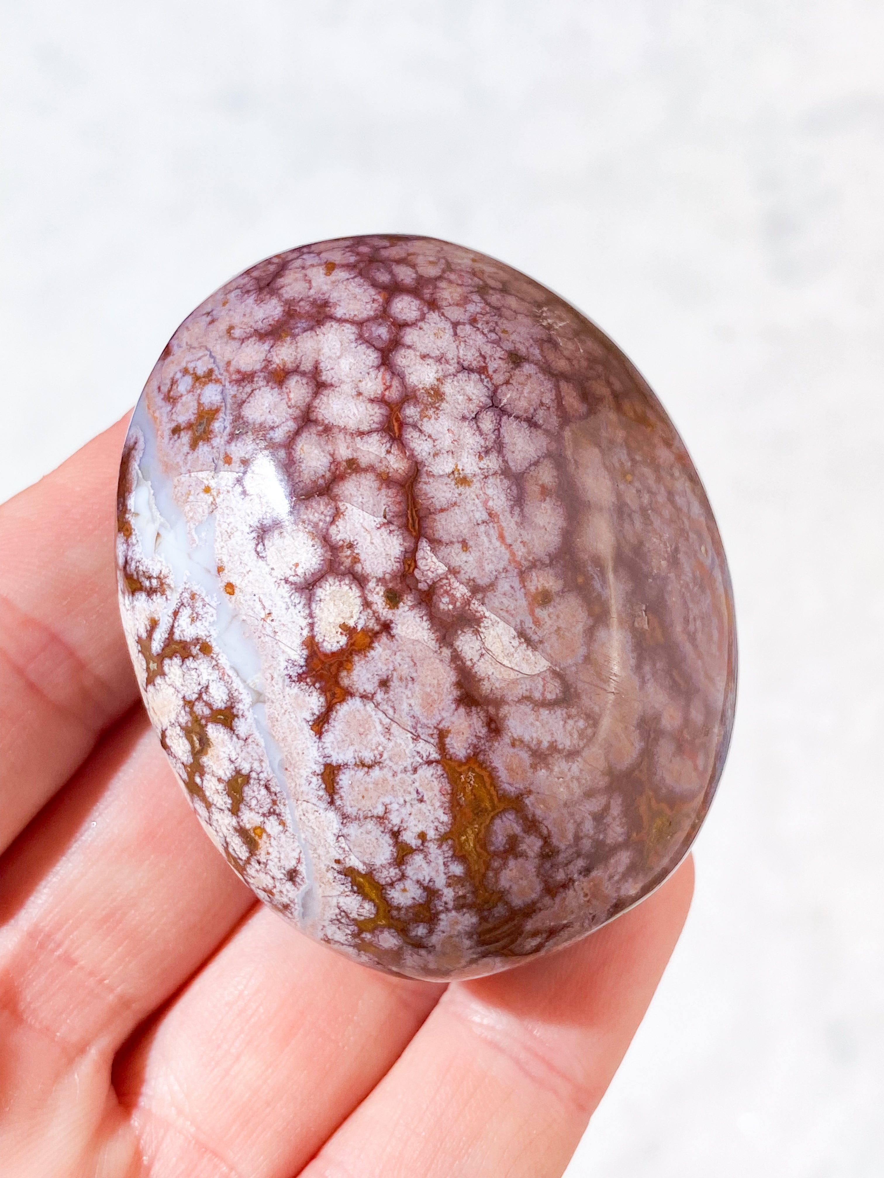 Rød Ocean Jaspis Palmstone (Nr. 2)