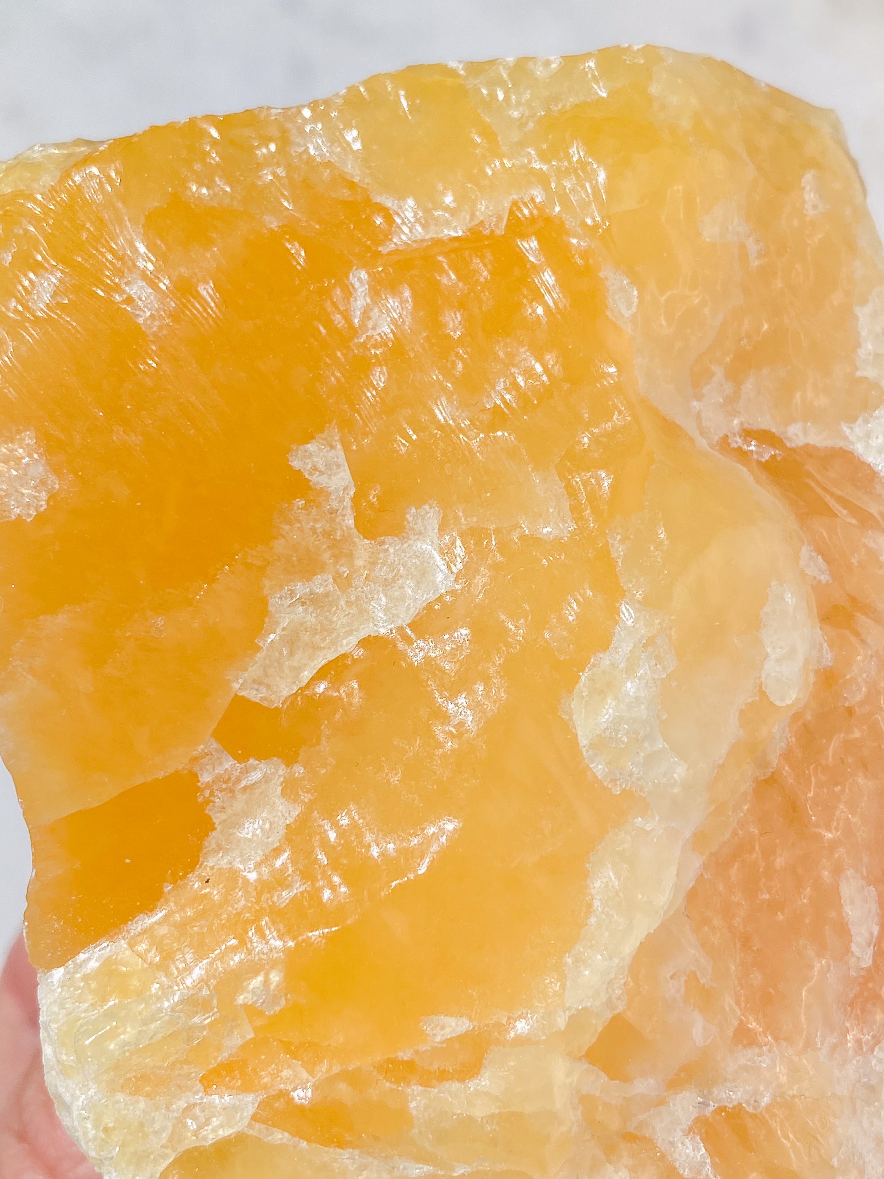 Orange Calcit Rå (Nr. 1)