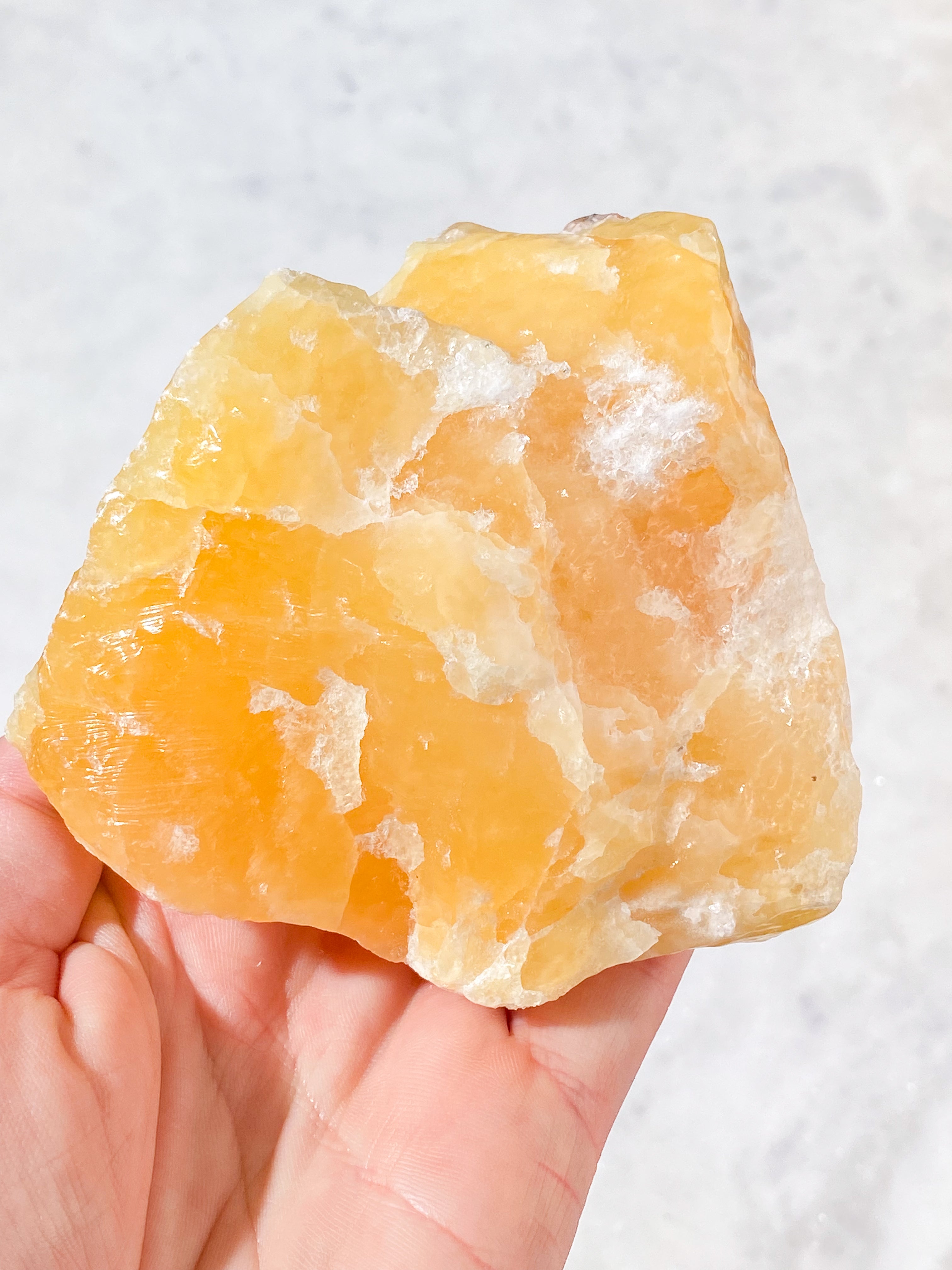Orange Calcit Rå (Nr. 1)