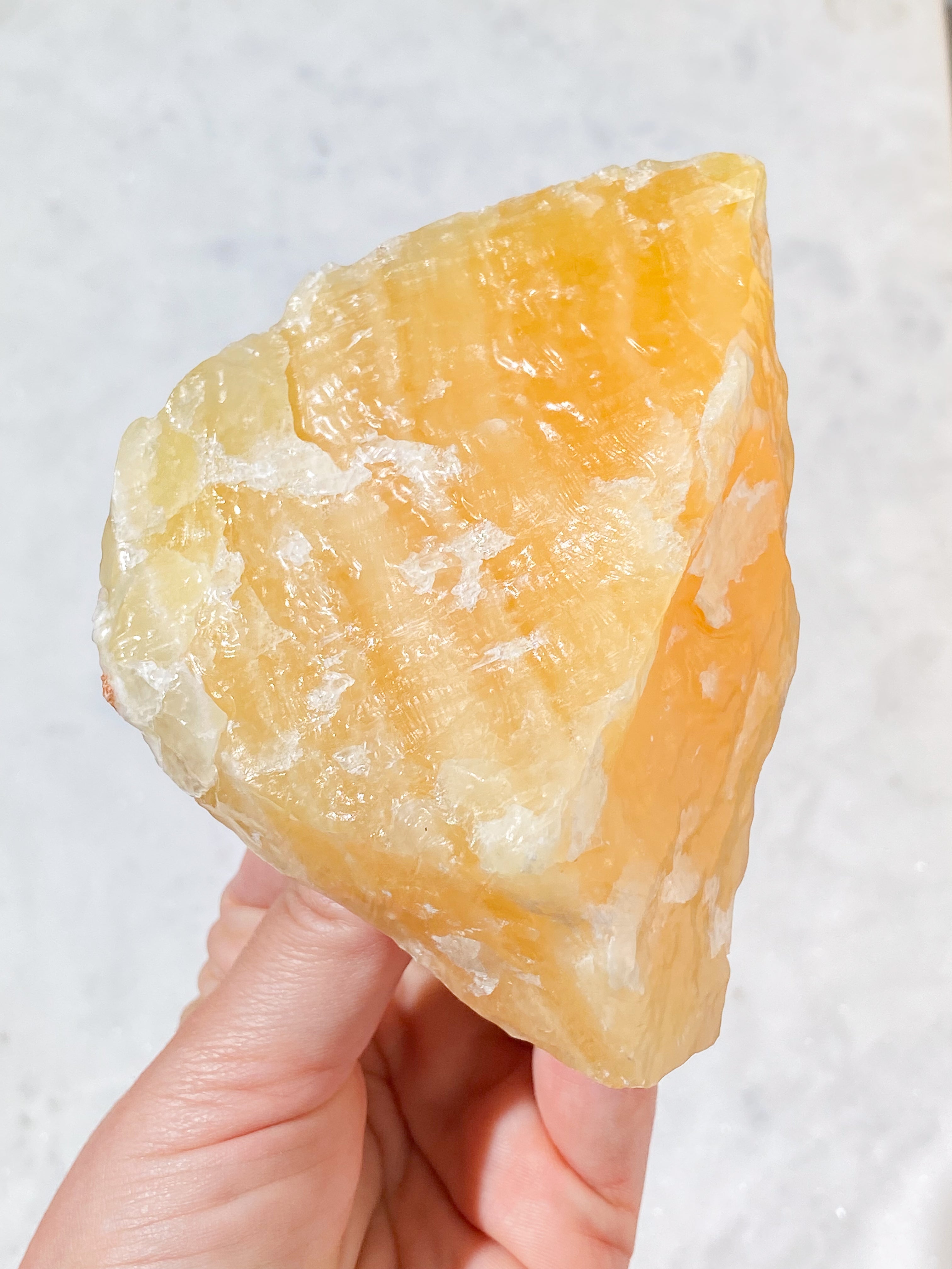 Orange Calcit Rå (Nr. 2)