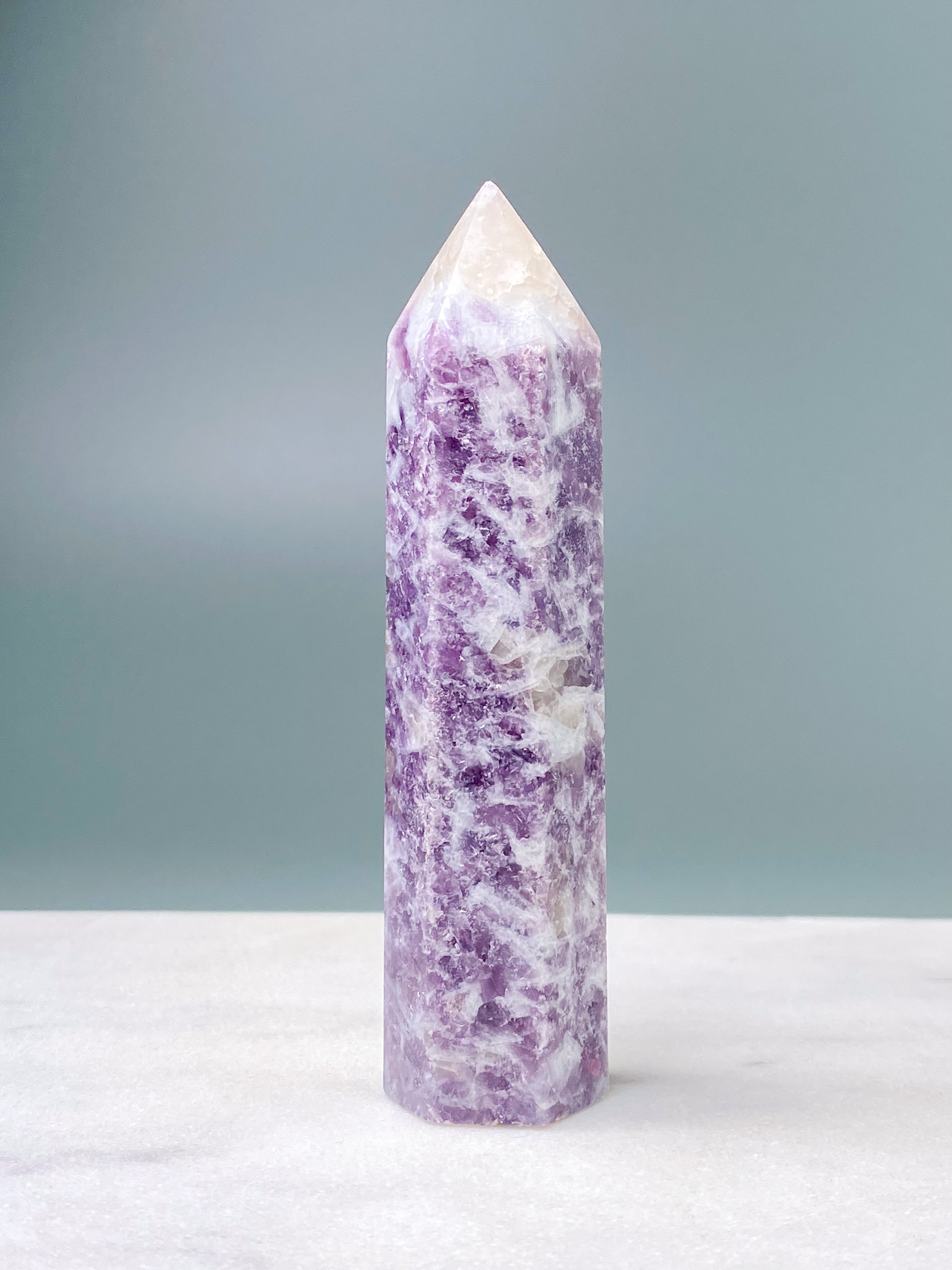 Pink Turmalin & Lepidolit Tårn (Nr. 1) Unicorn Stone