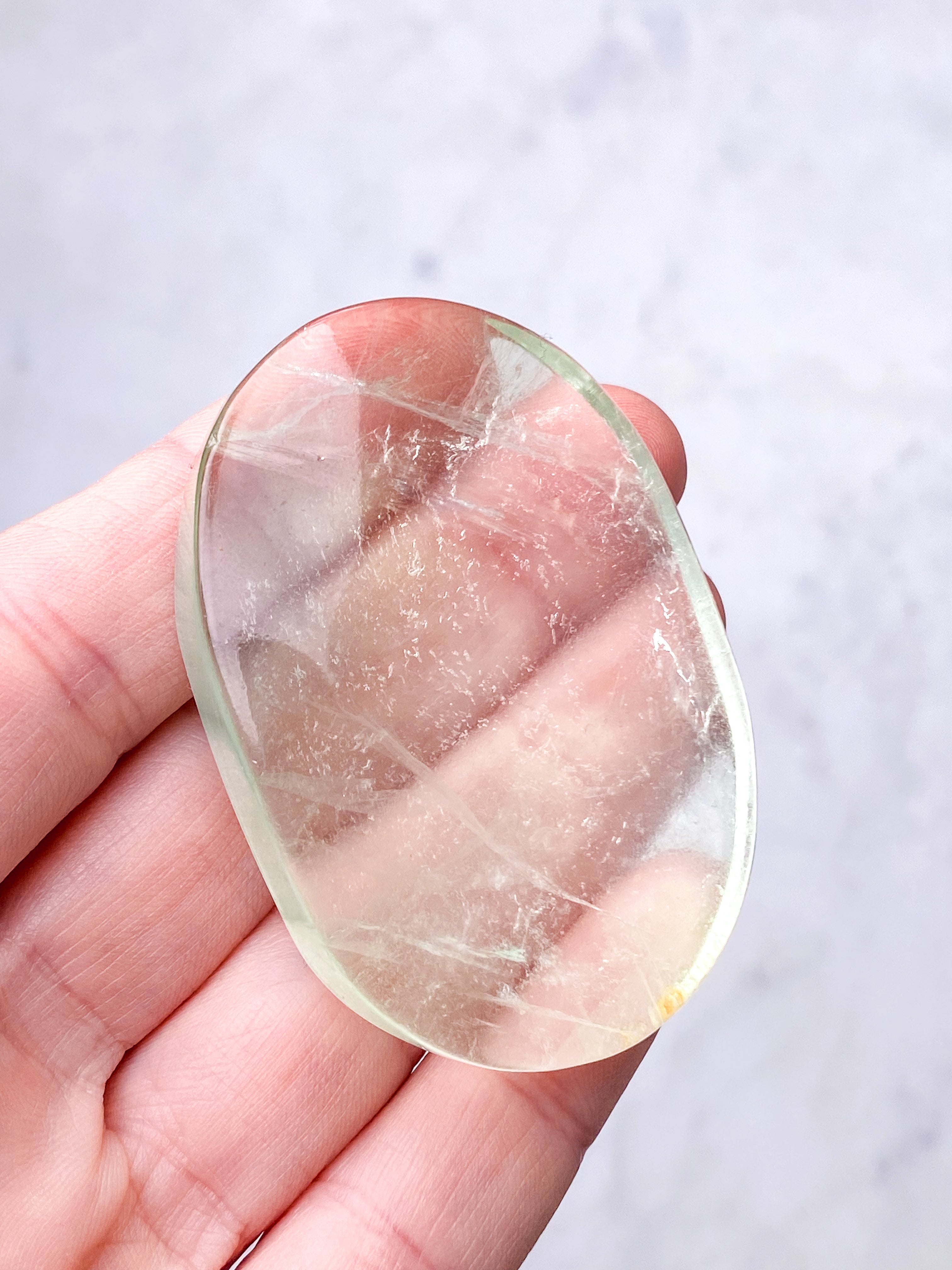 Green Apple Fluorit Palmstone (Nr. 5) (Eksklusiv)