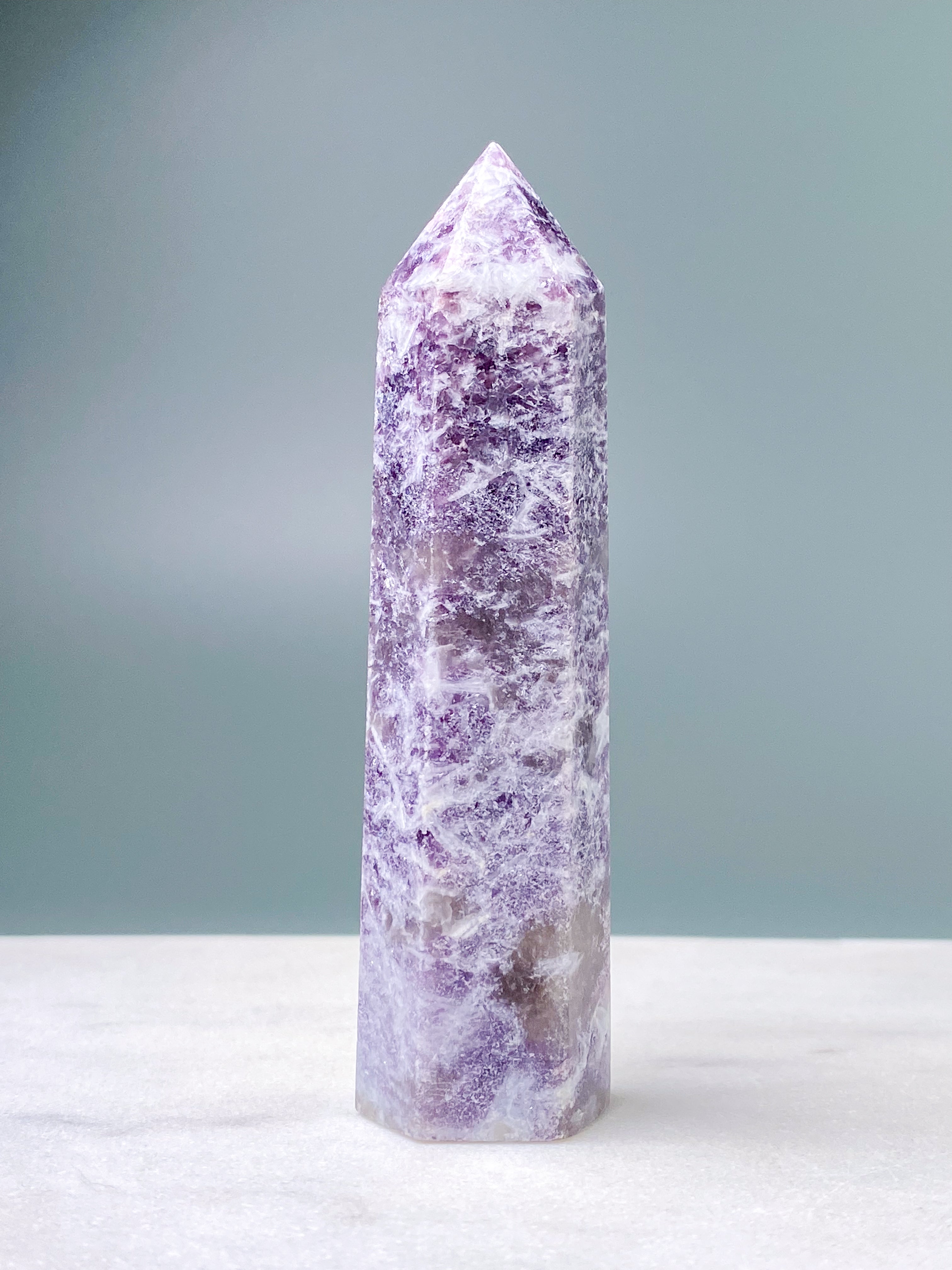 Pink Turmalin & Lepidolit Tårn (Nr. 5) Unicorn Stone