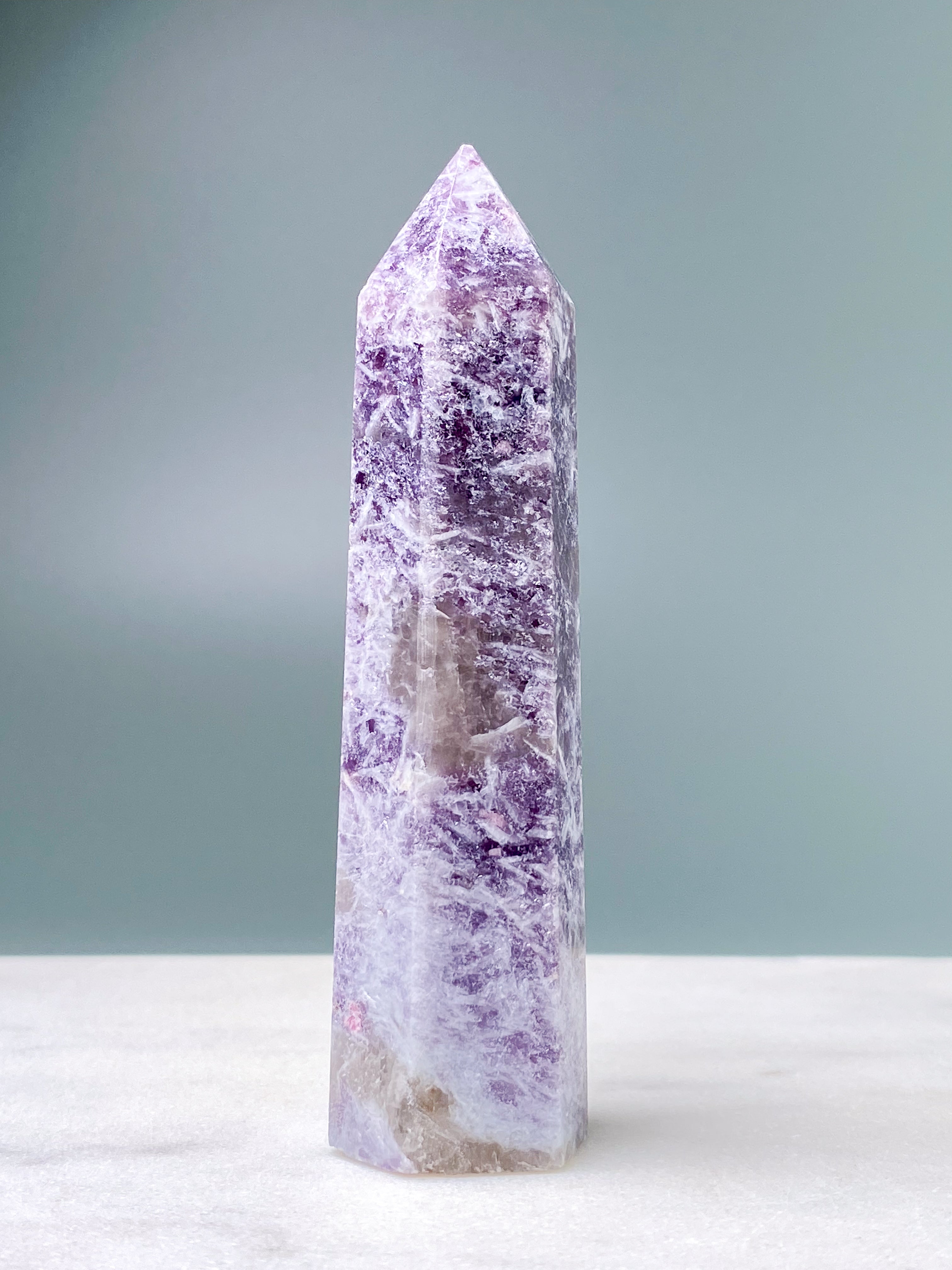 Pink Turmalin & Lepidolit Tårn (Nr. 5) Unicorn Stone