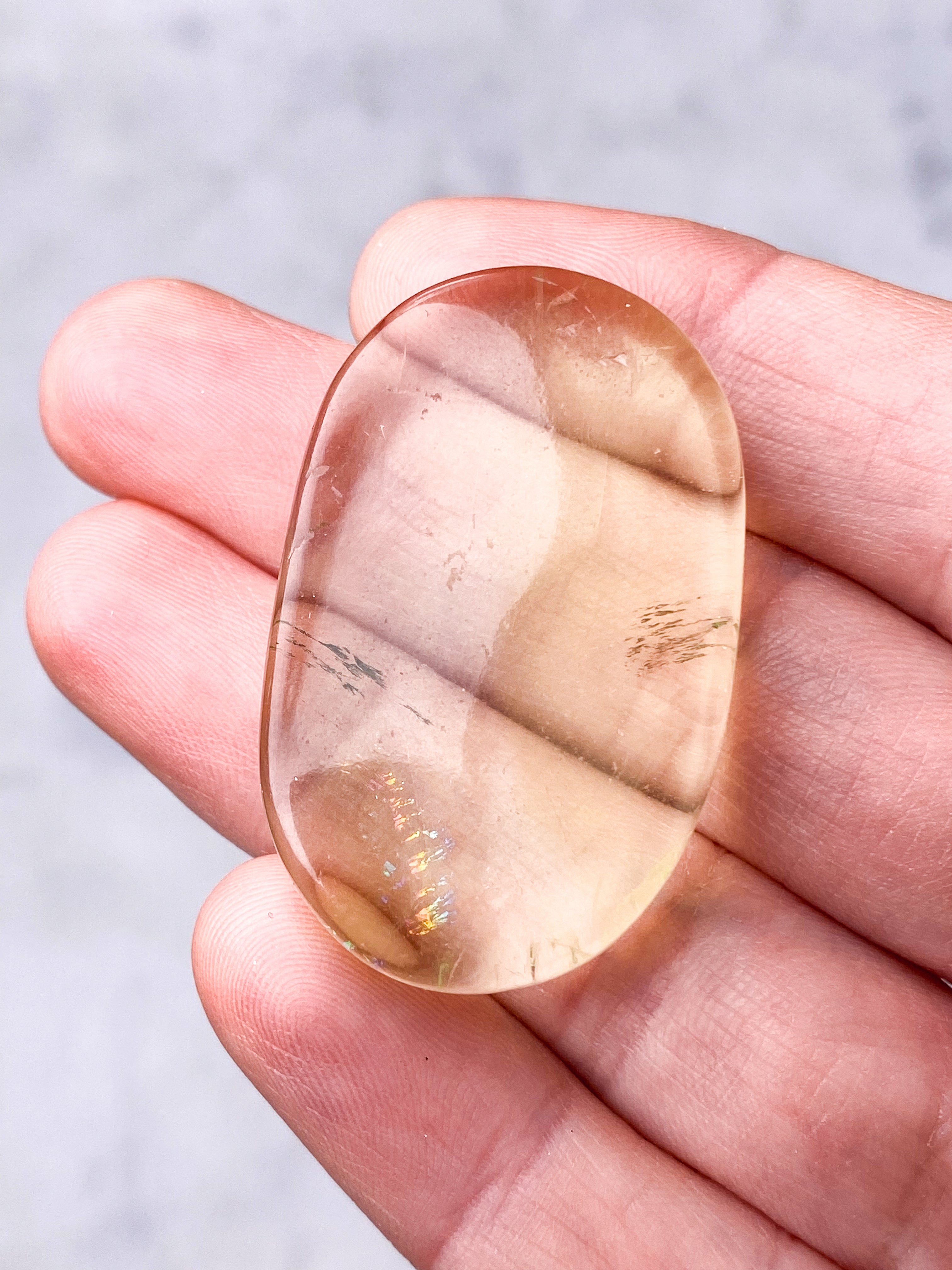 Green Apple Fluorit Palmstone (Nr. 7) (Eksklusiv)