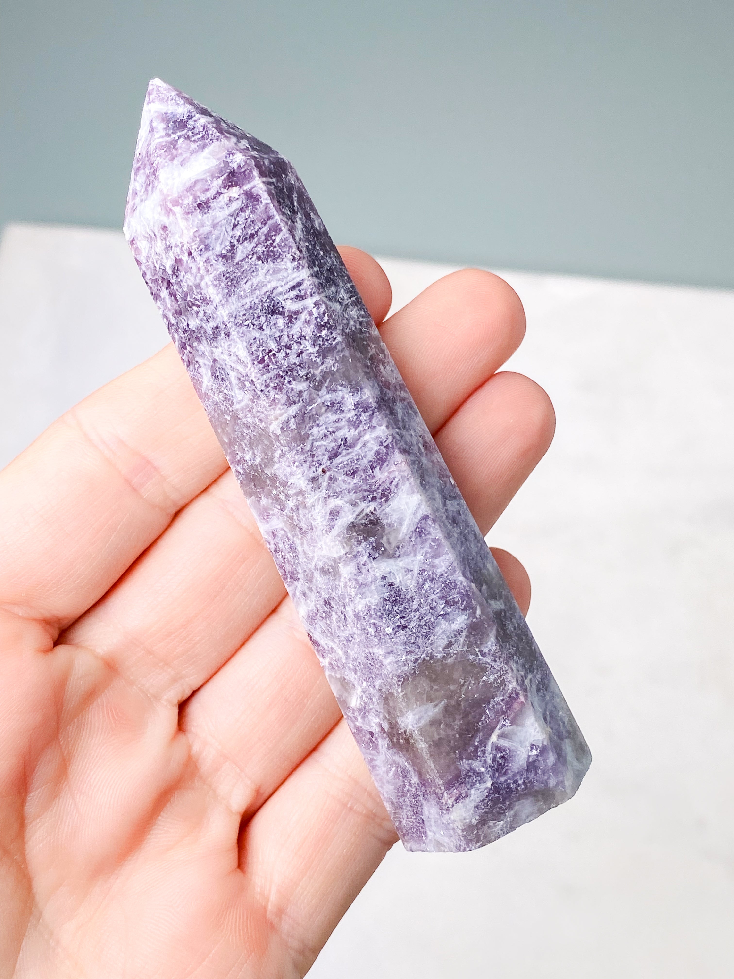 Pink Turmalin & Lepidolit Tårn (Nr. 5) Unicorn Stone