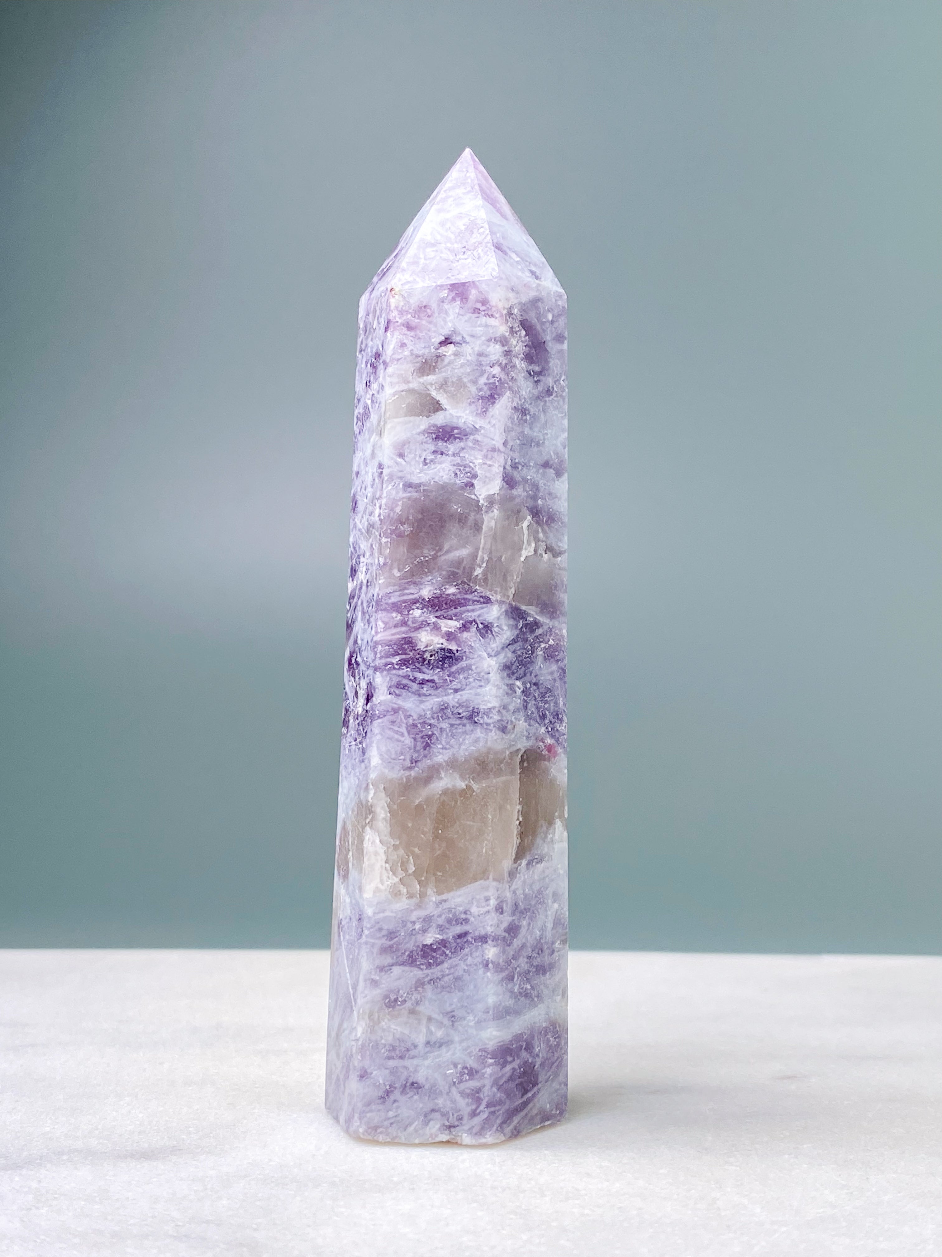 Pink Turmalin & Lepidolit Tårn (Nr. 6) Unicorn Stone