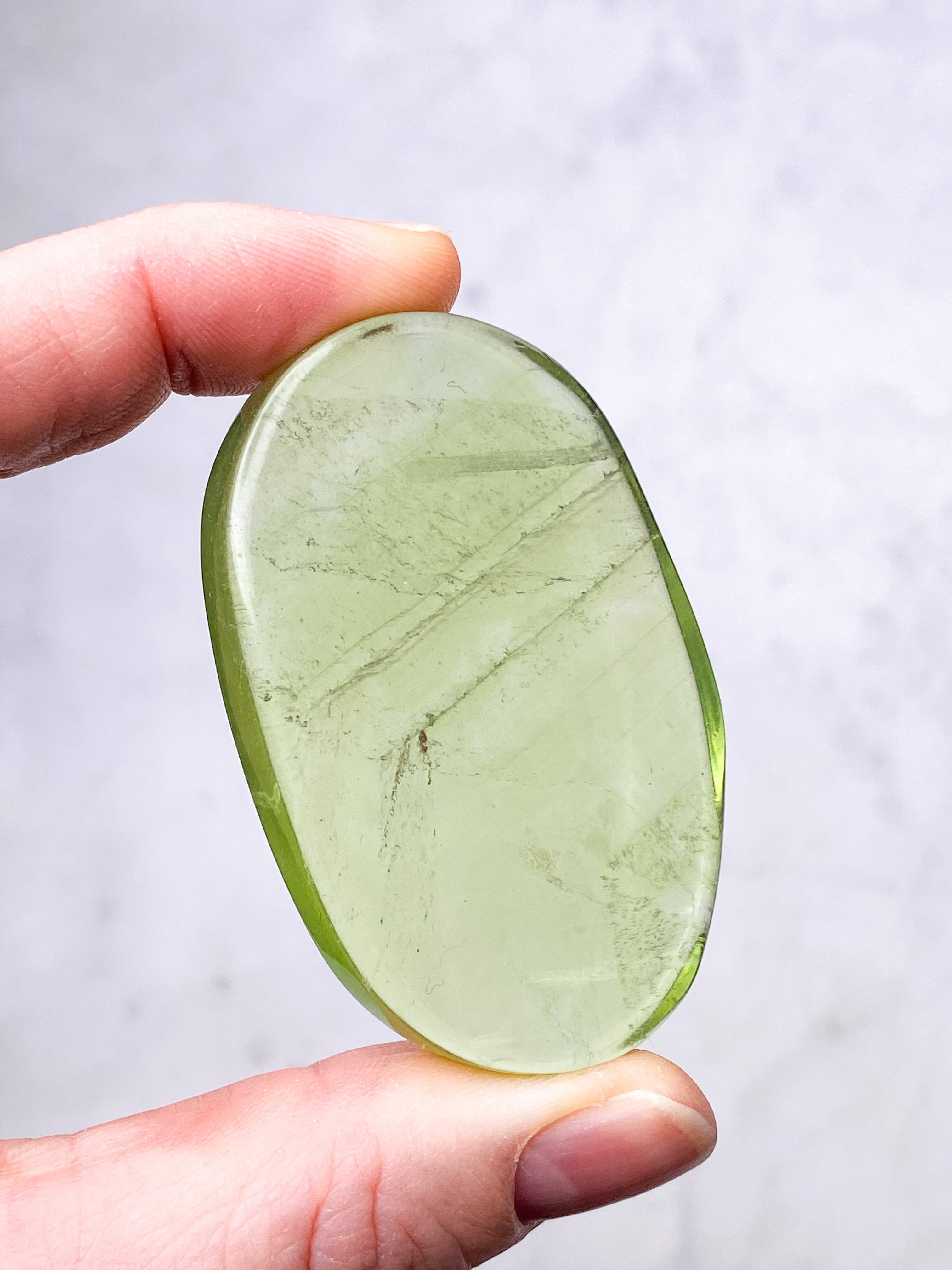 Green Apple Fluorit Palmstone (Nr. 9) (Eksklusiv)