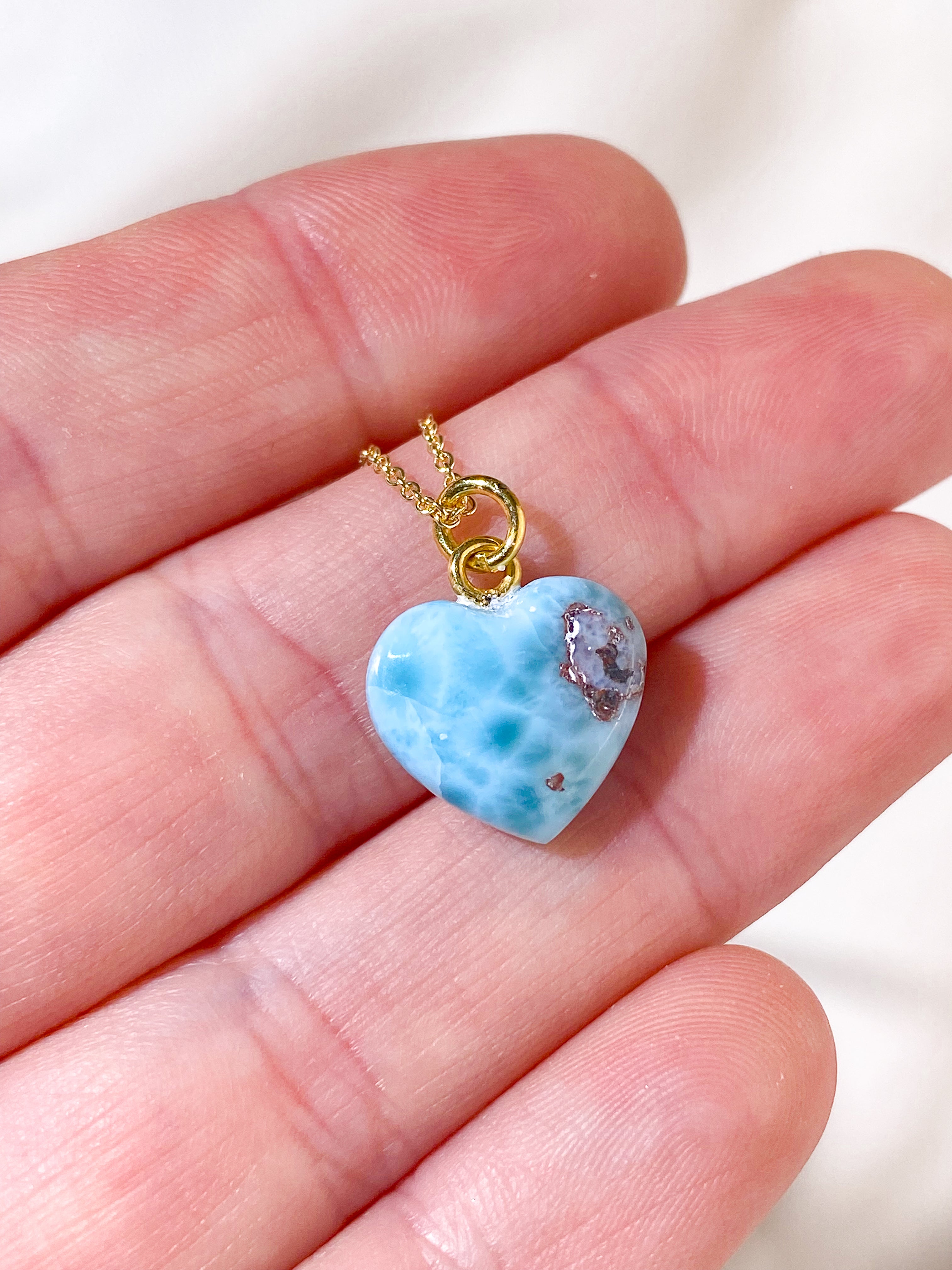 Larimar Hjerte Vedhæng (Nr. 1)