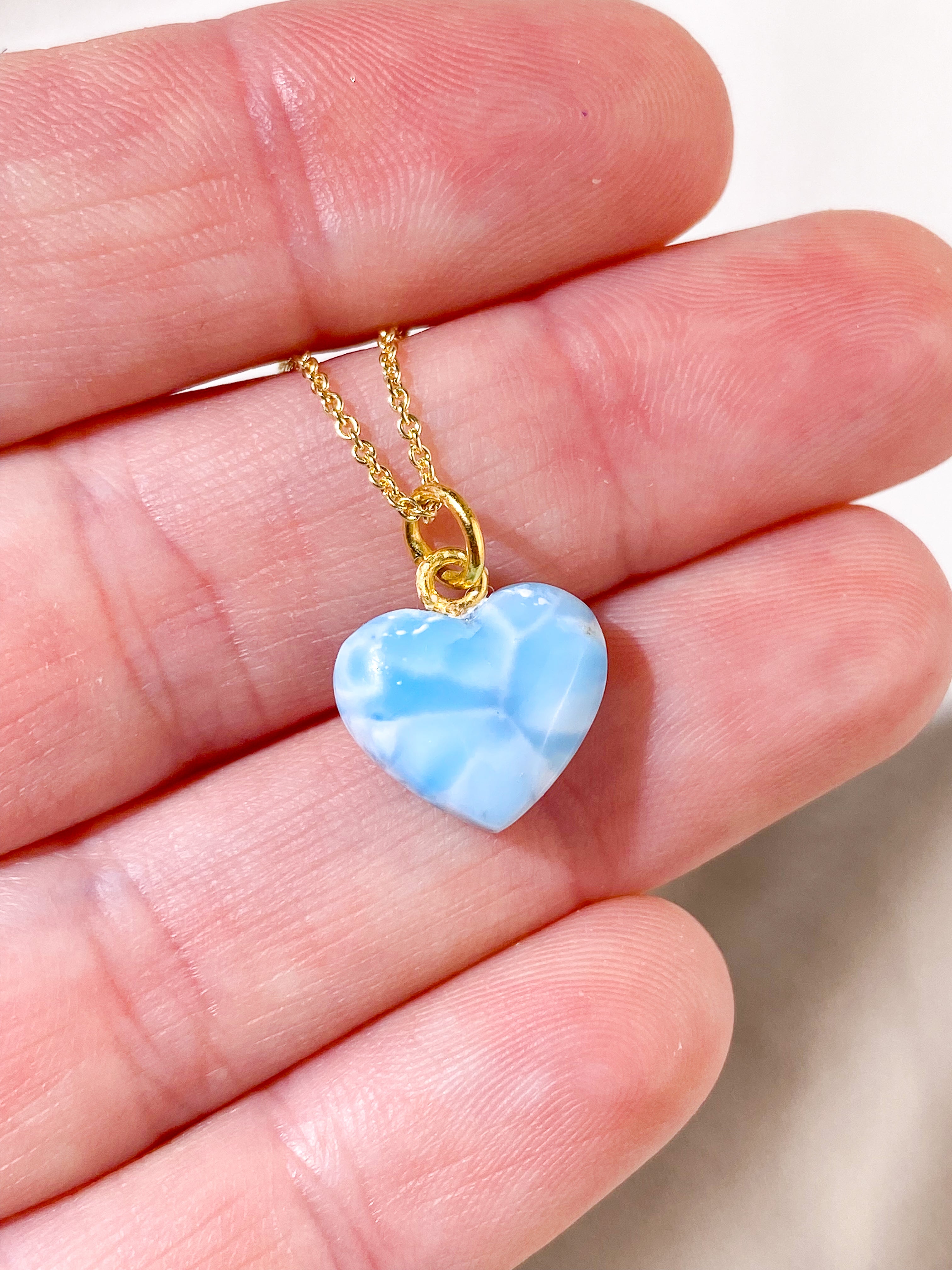 Larimar Hjerte Vedhæng (Nr. 4)
