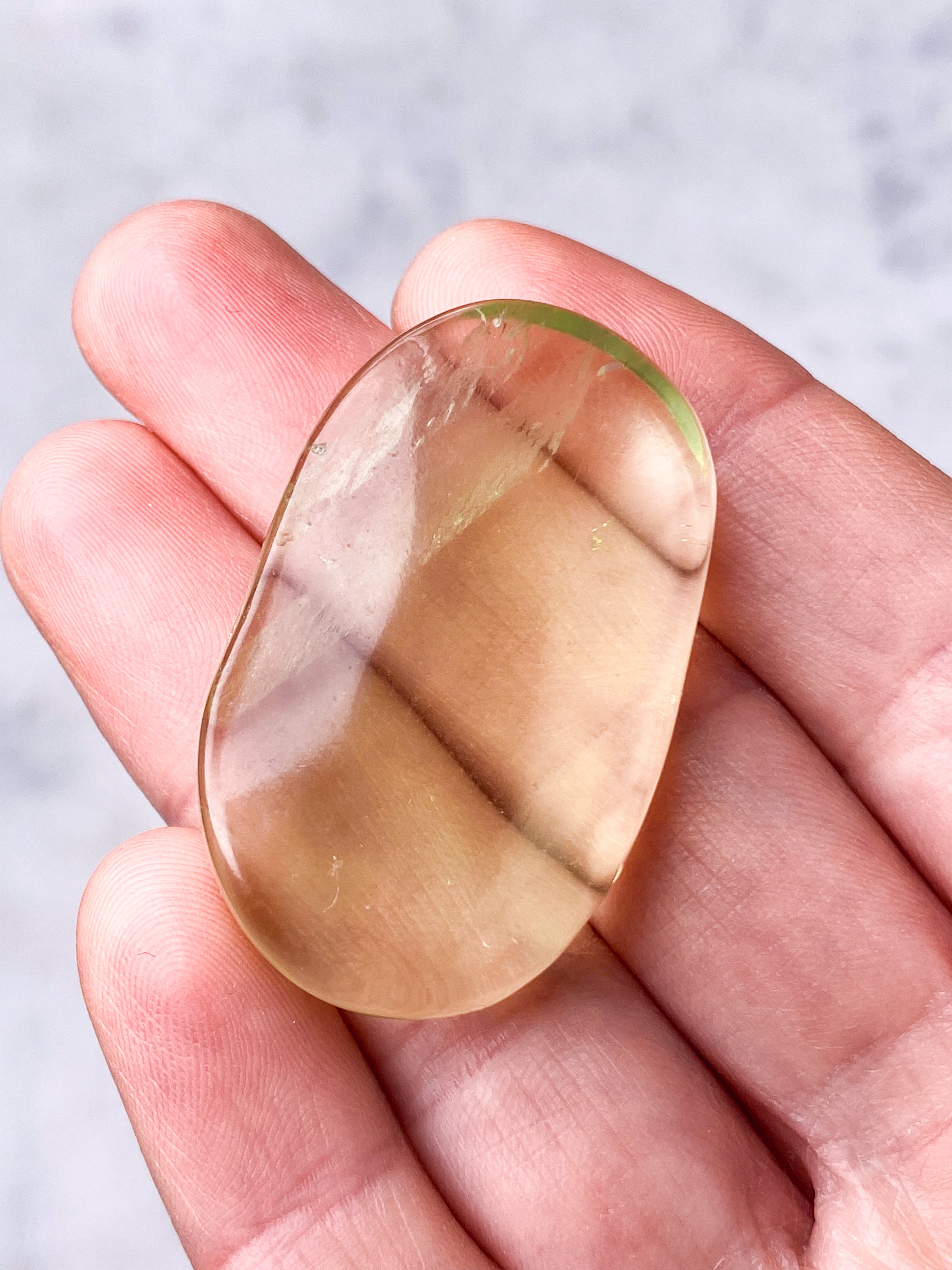 Green Apple Fluorit Palmstone (Nr. 14) (Eksklusiv)