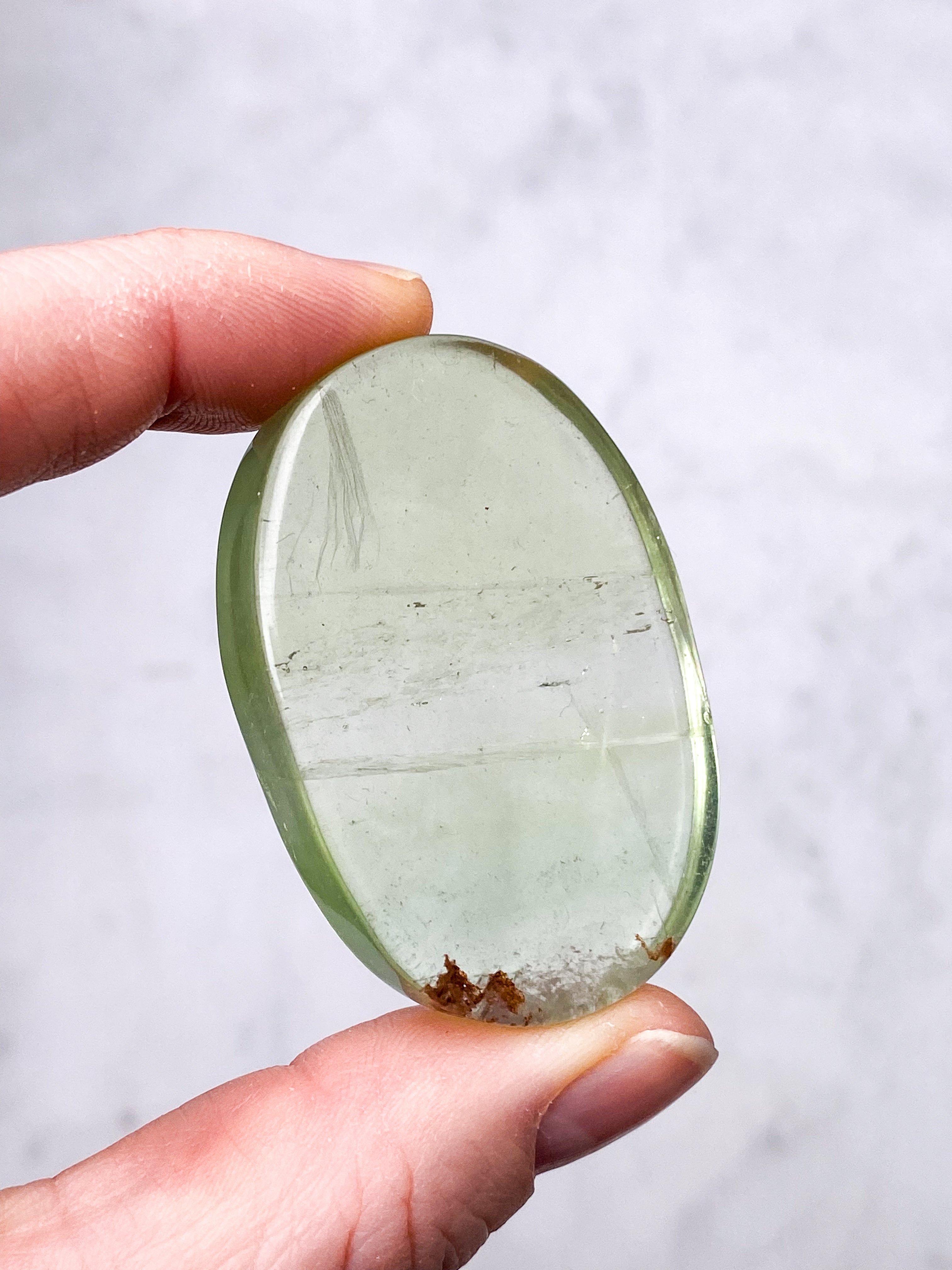 Green Apple Fluorit Palmstone (Nr. 17) (Eksklusiv)