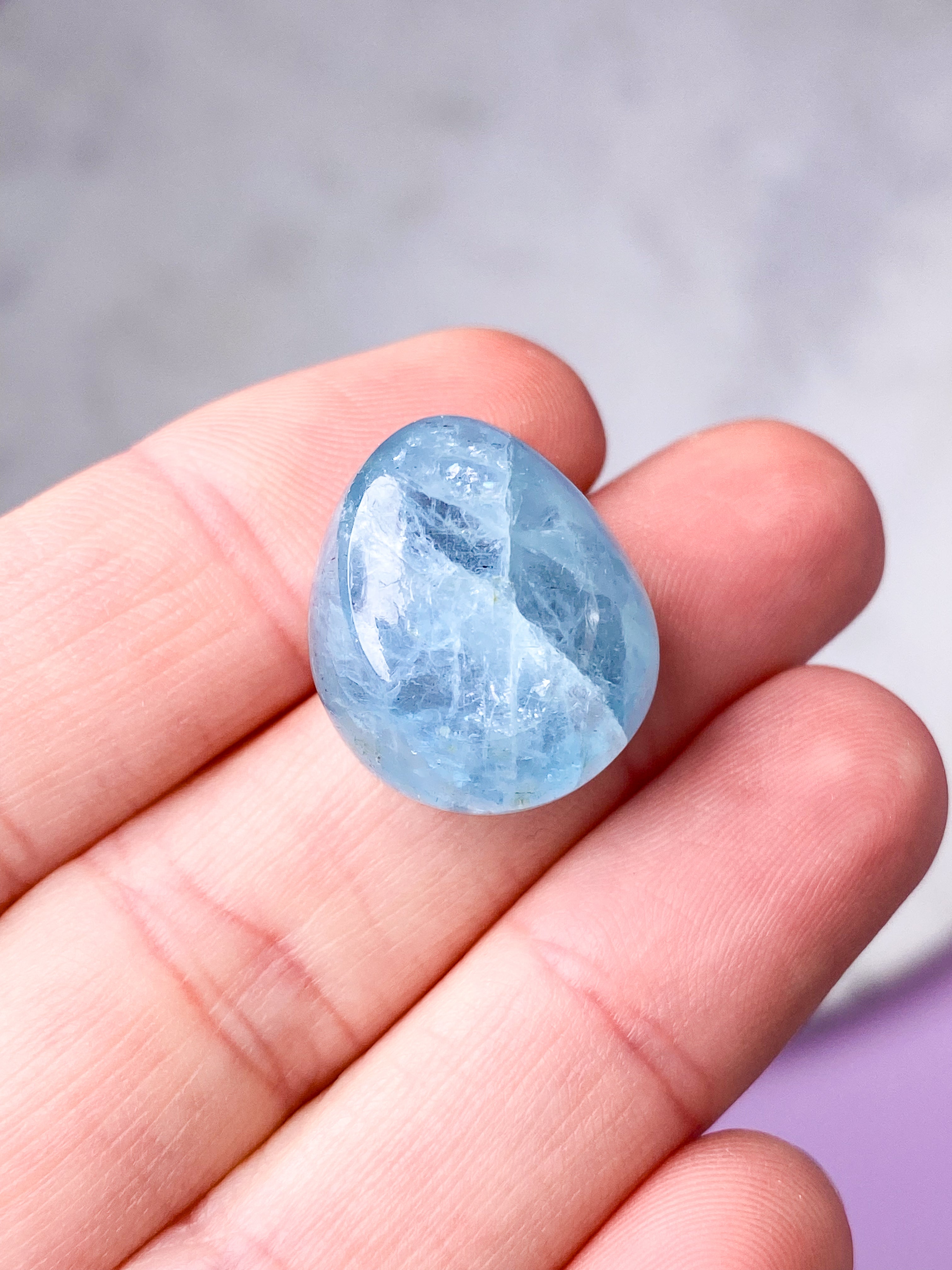 Akvamarin Poleret (Nr. 1) Eksklusiv Kvalitet