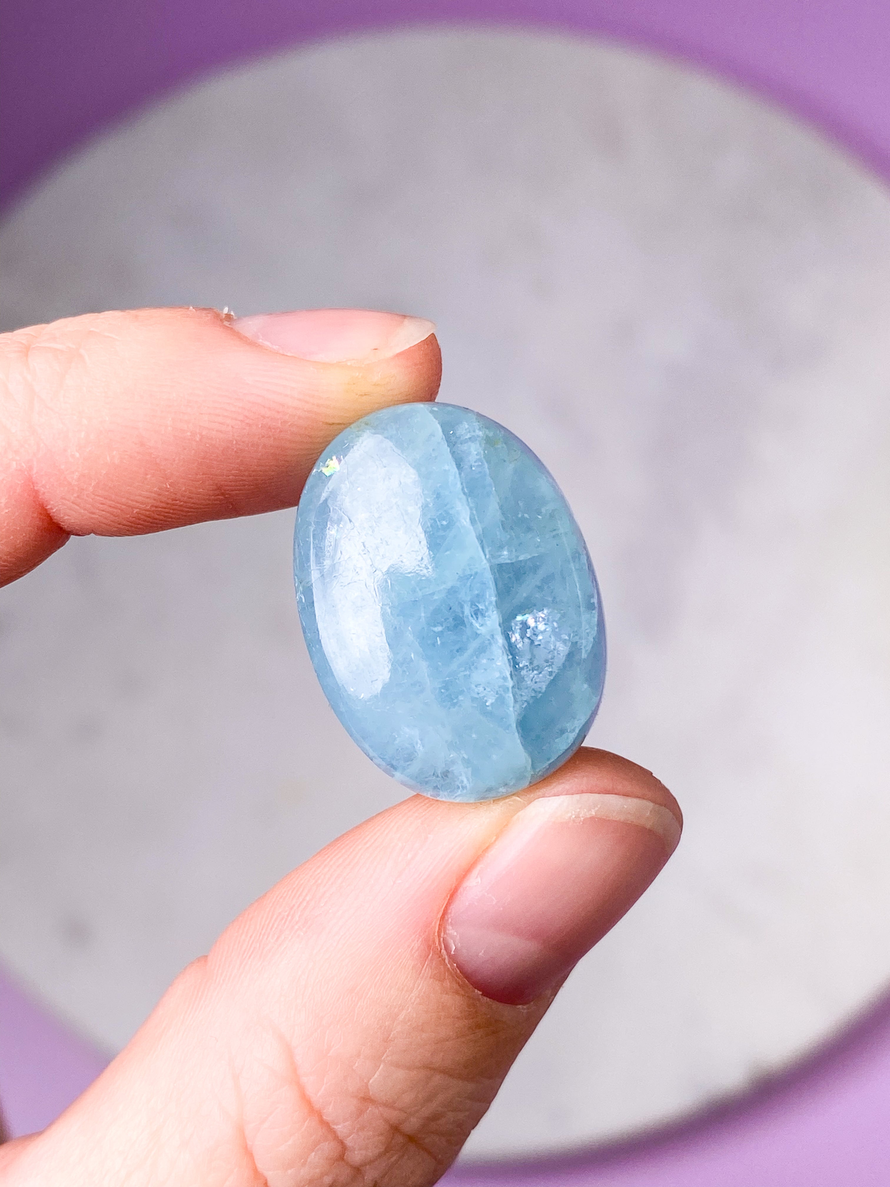 Akvamarin Poleret (Nr. 4) Eksklusiv Kvalitet