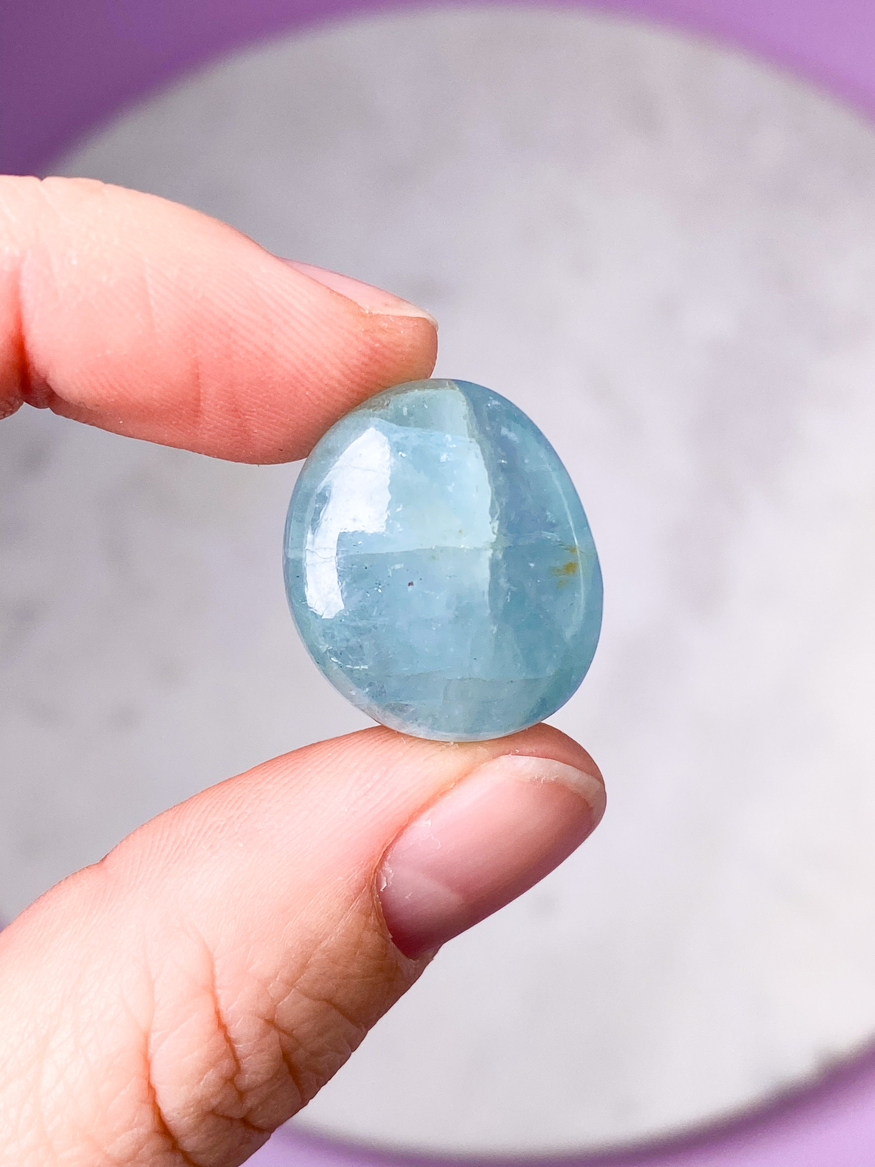 Akvamarin Poleret (Nr. 6) Eksklusiv Kvalitet