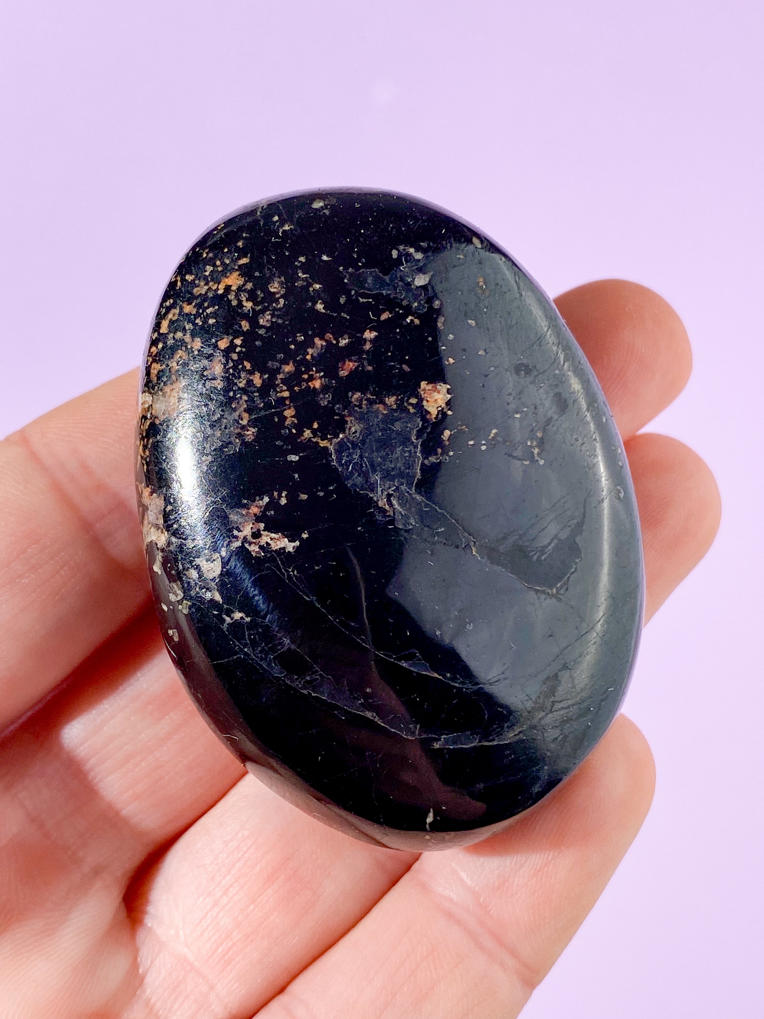 Sort Turmalin Palmstone (Nr. 1)