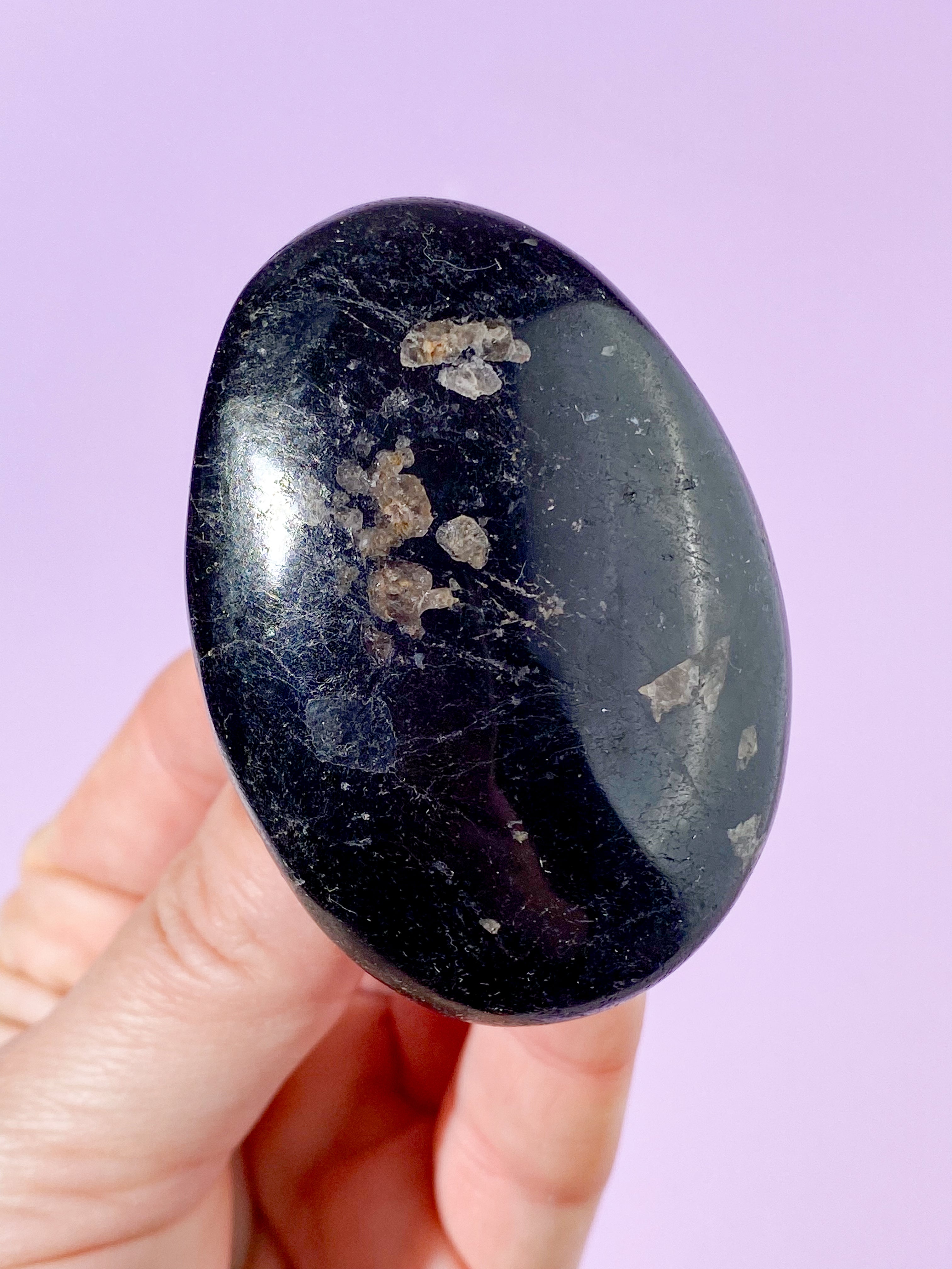 Sort Turmalin Palmstone (Nr. 6)
