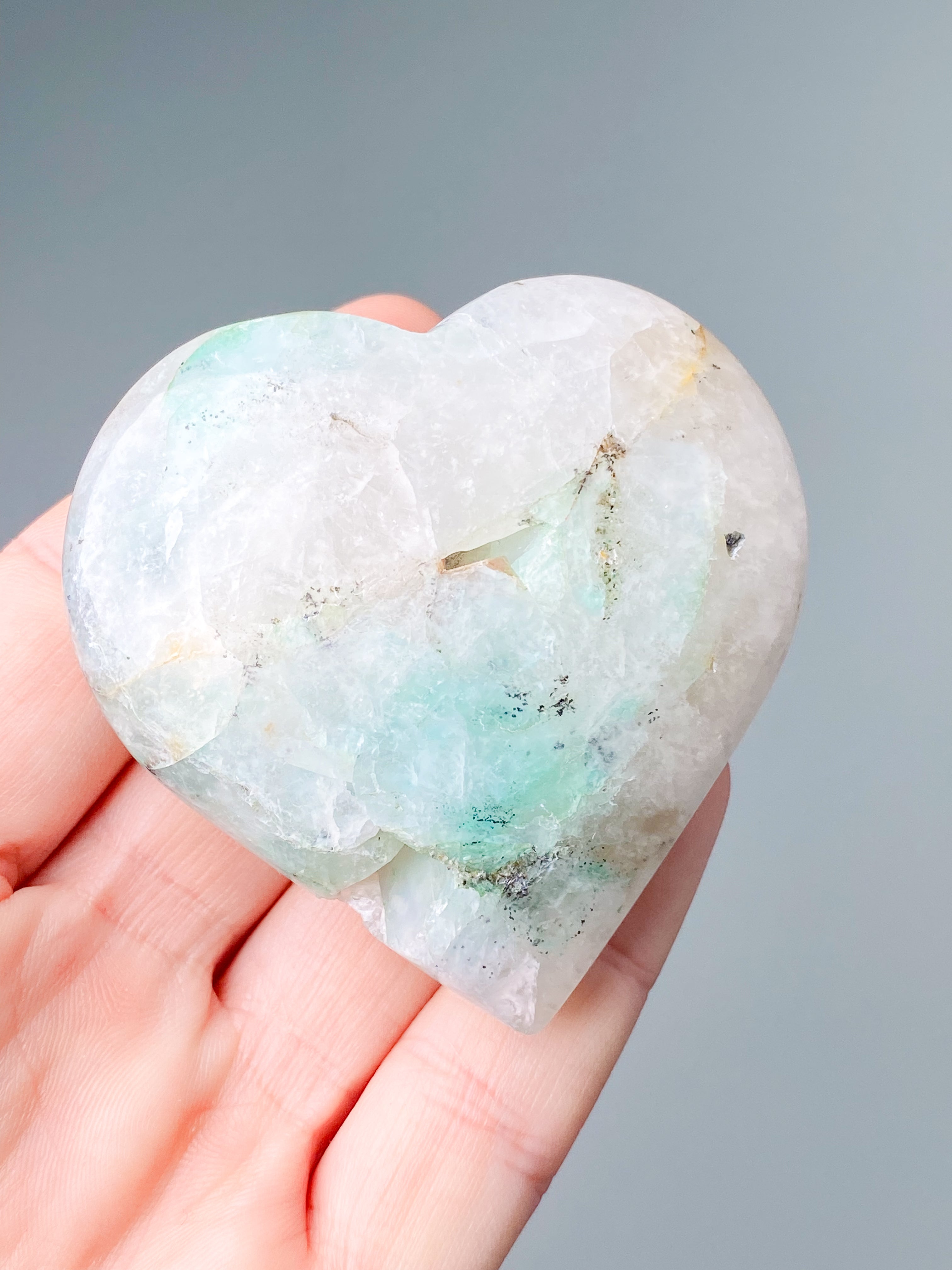 Chrysocolla Kvarts Hjerte (Nr. 3)