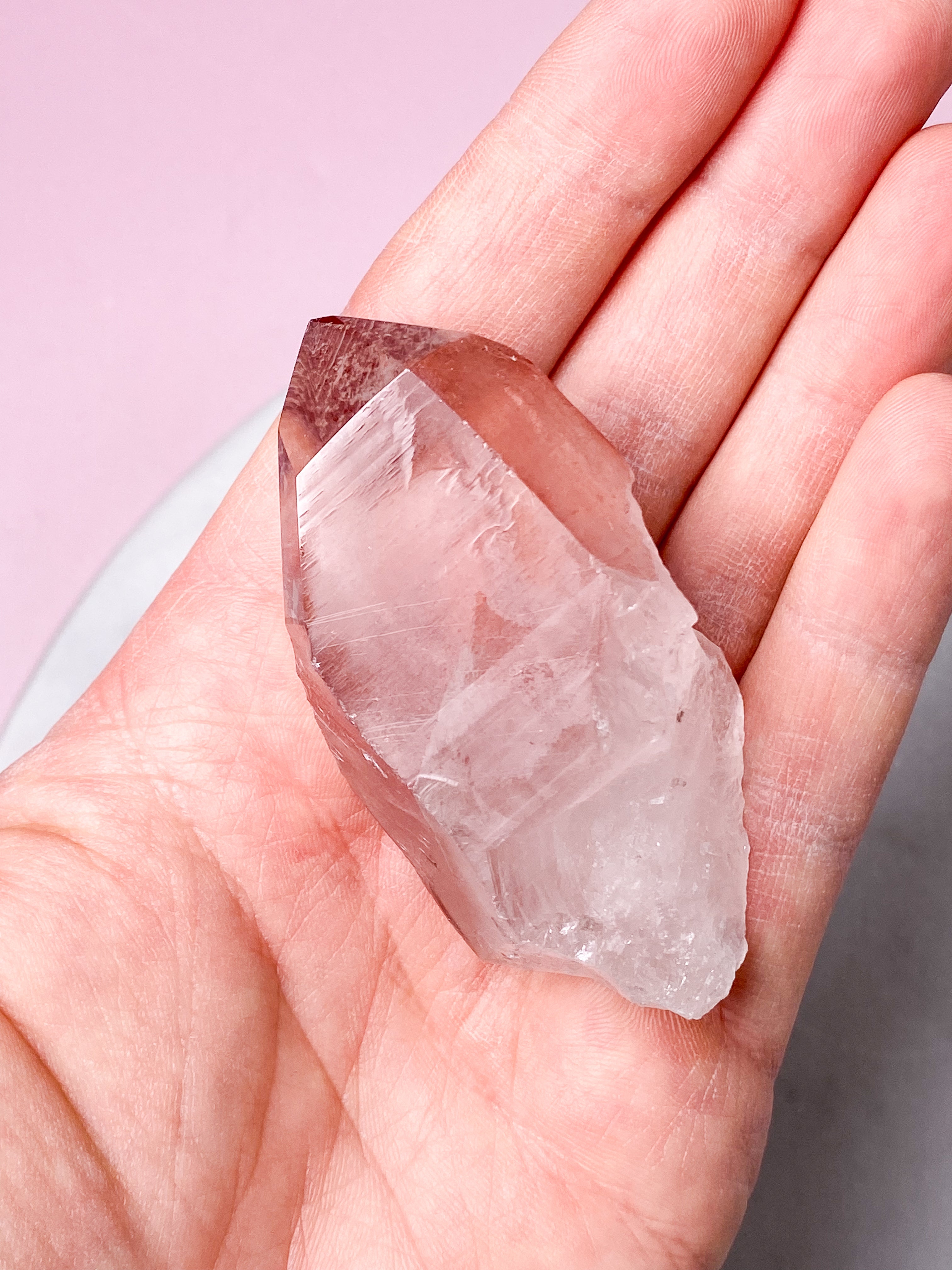 Pink Lemuria Kvarts Spids (Nr. 3)