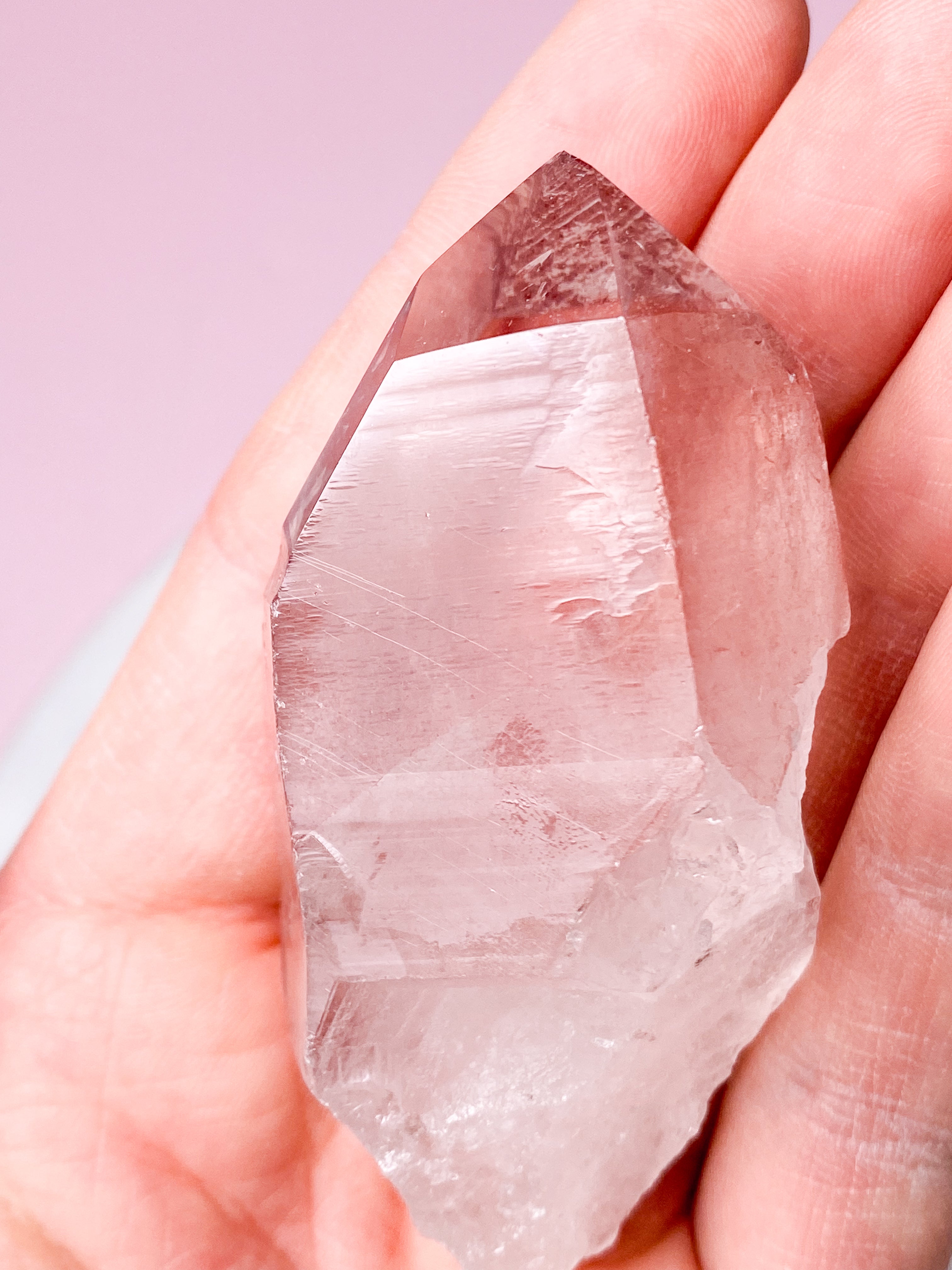 Pink Lemuria Kvarts Spids (Nr. 3)