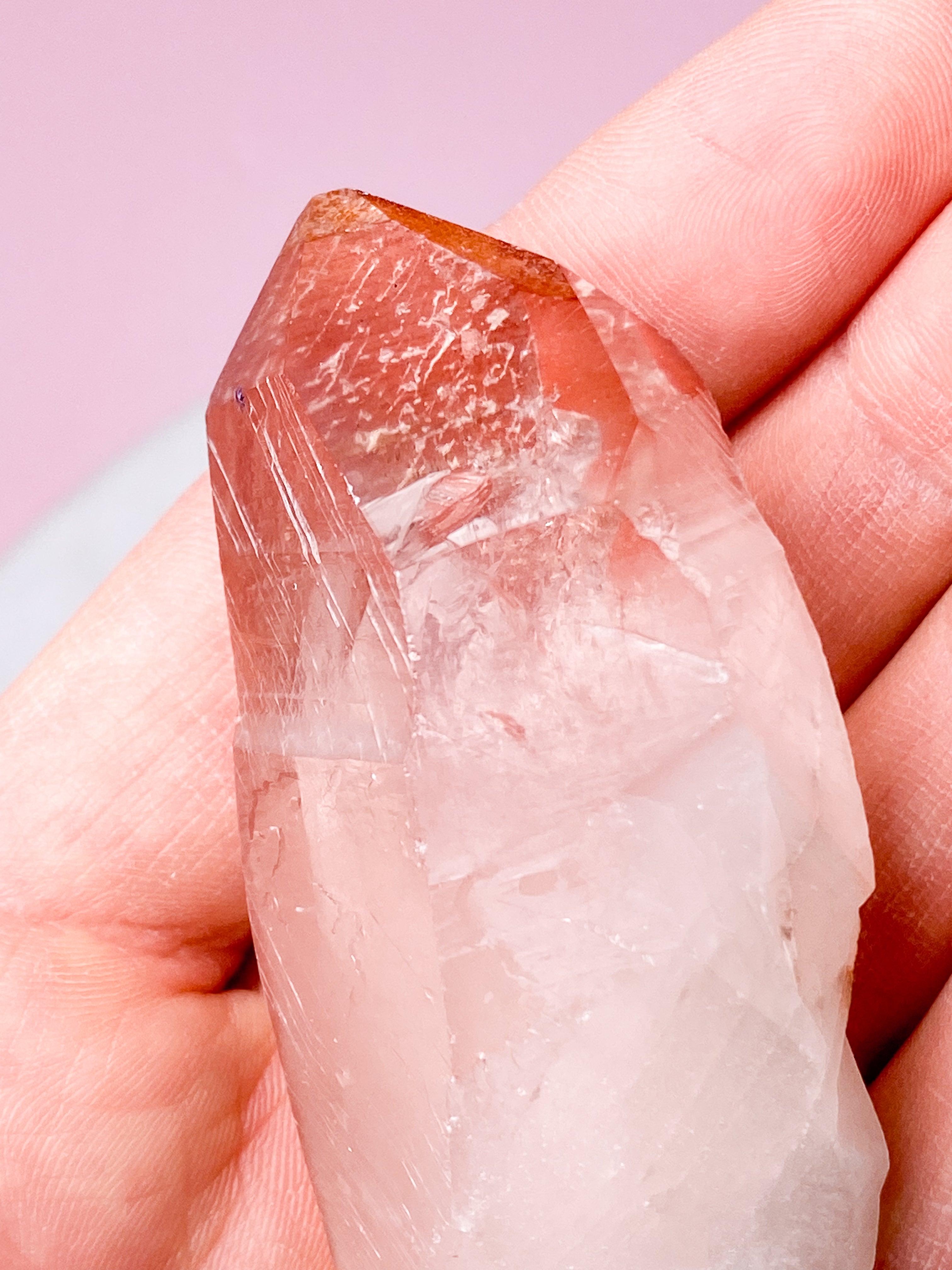 Pink Lemuria Kvarts Spids (Nr. 8)